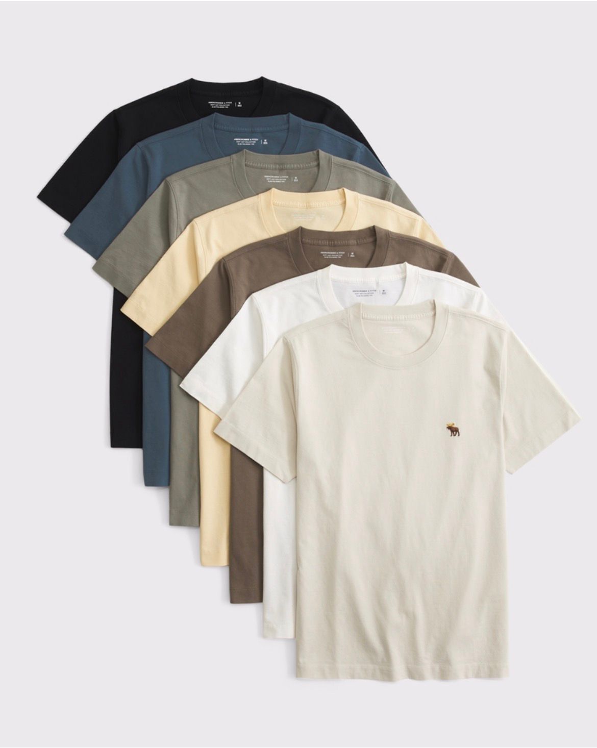 Abercrombie & Fitch - 7-Pack Slim Polished Signature Icon Tees