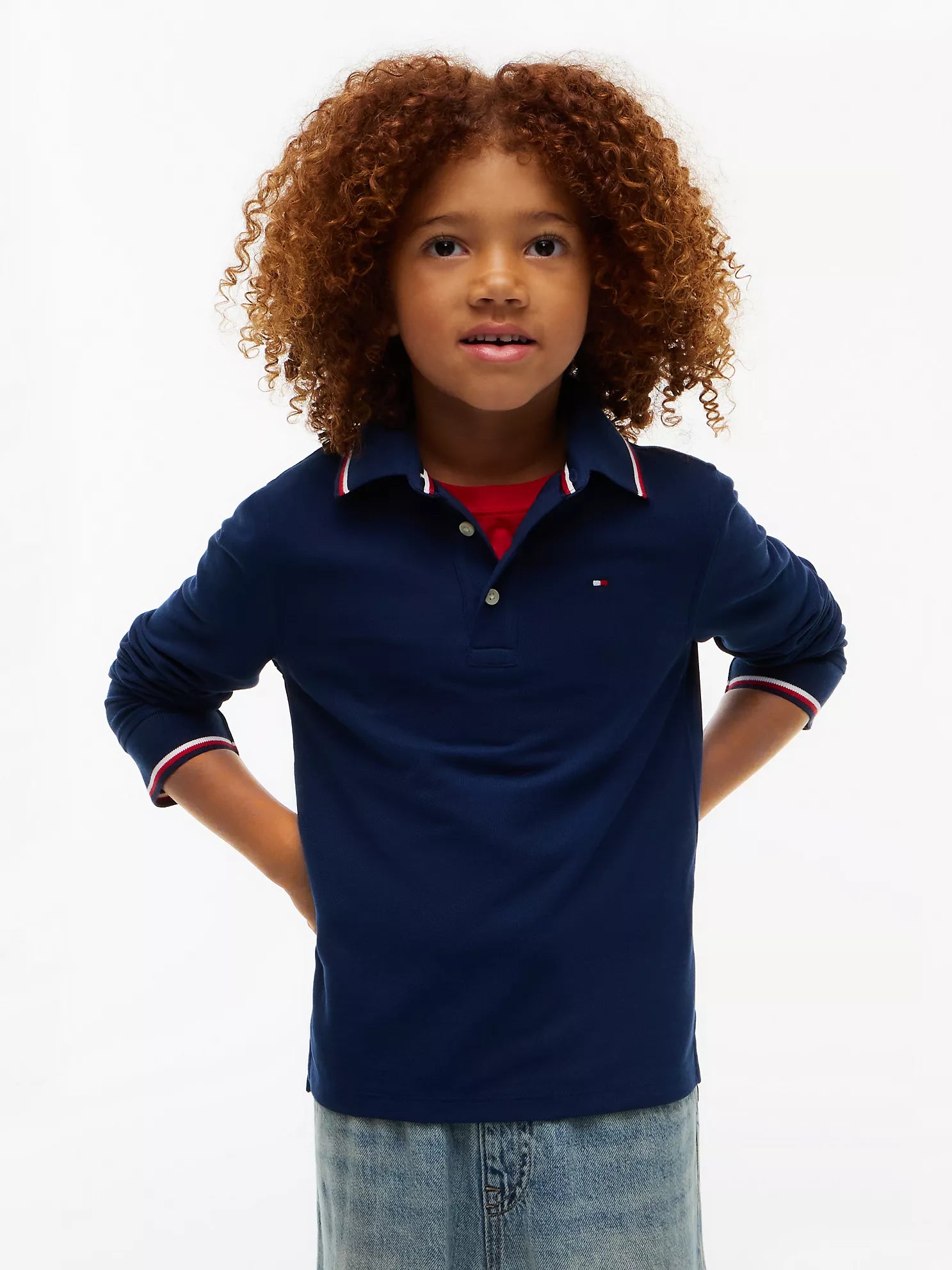 Tommy Hilfiger - Kids' Long-Sleeve Tommy Wicking Polo