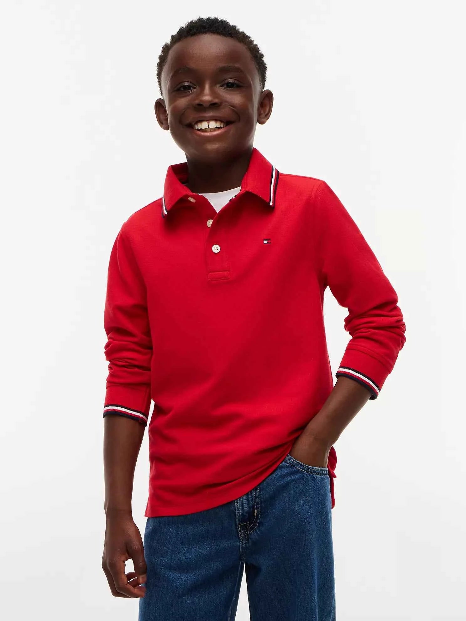 Tommy Hilfiger - Kids' Long-Sleeve Tommy Wicking Polo