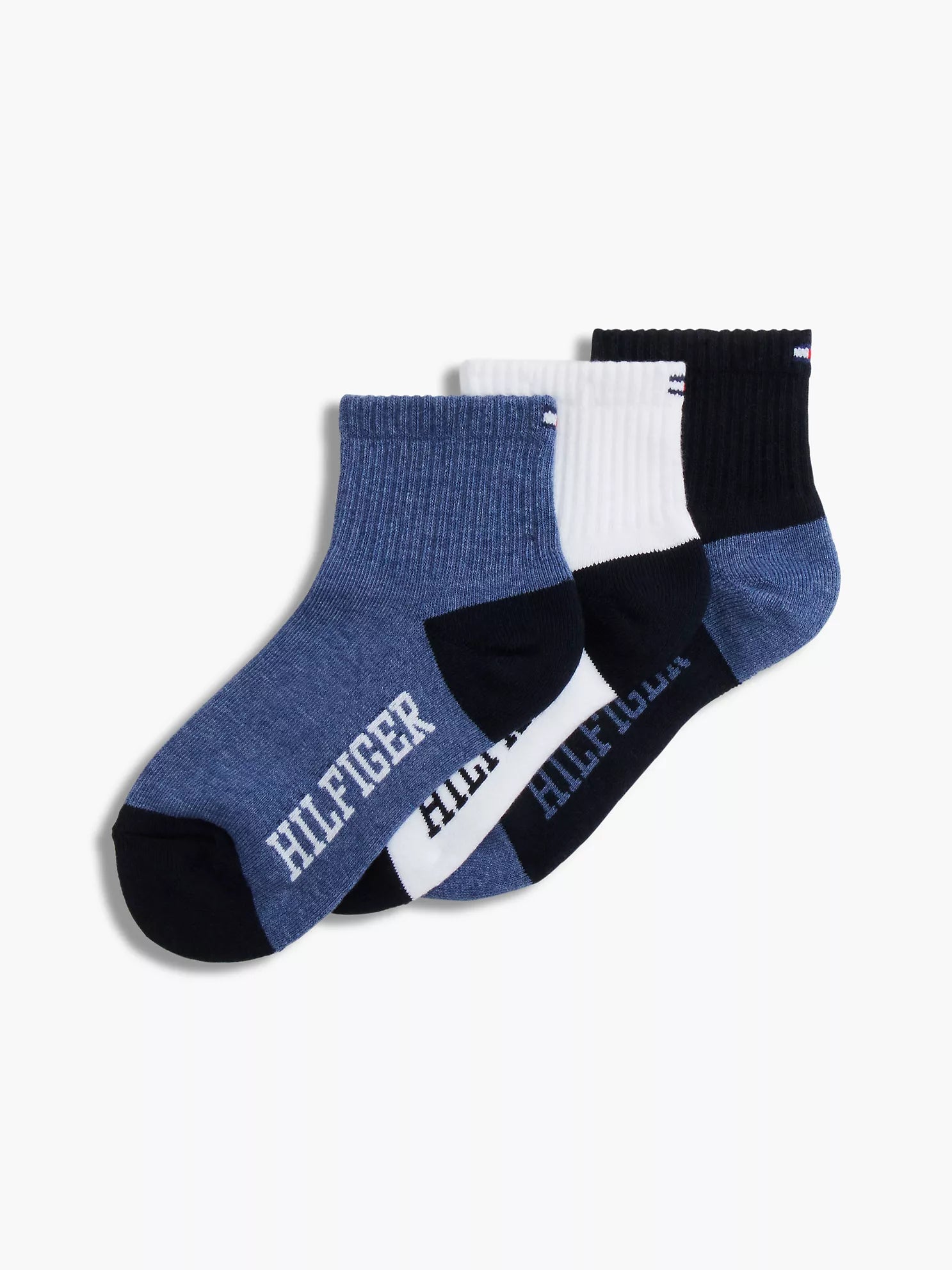 Tommy Hilfiger - Kids' Sport Quarter-Top Sock 3-Pack