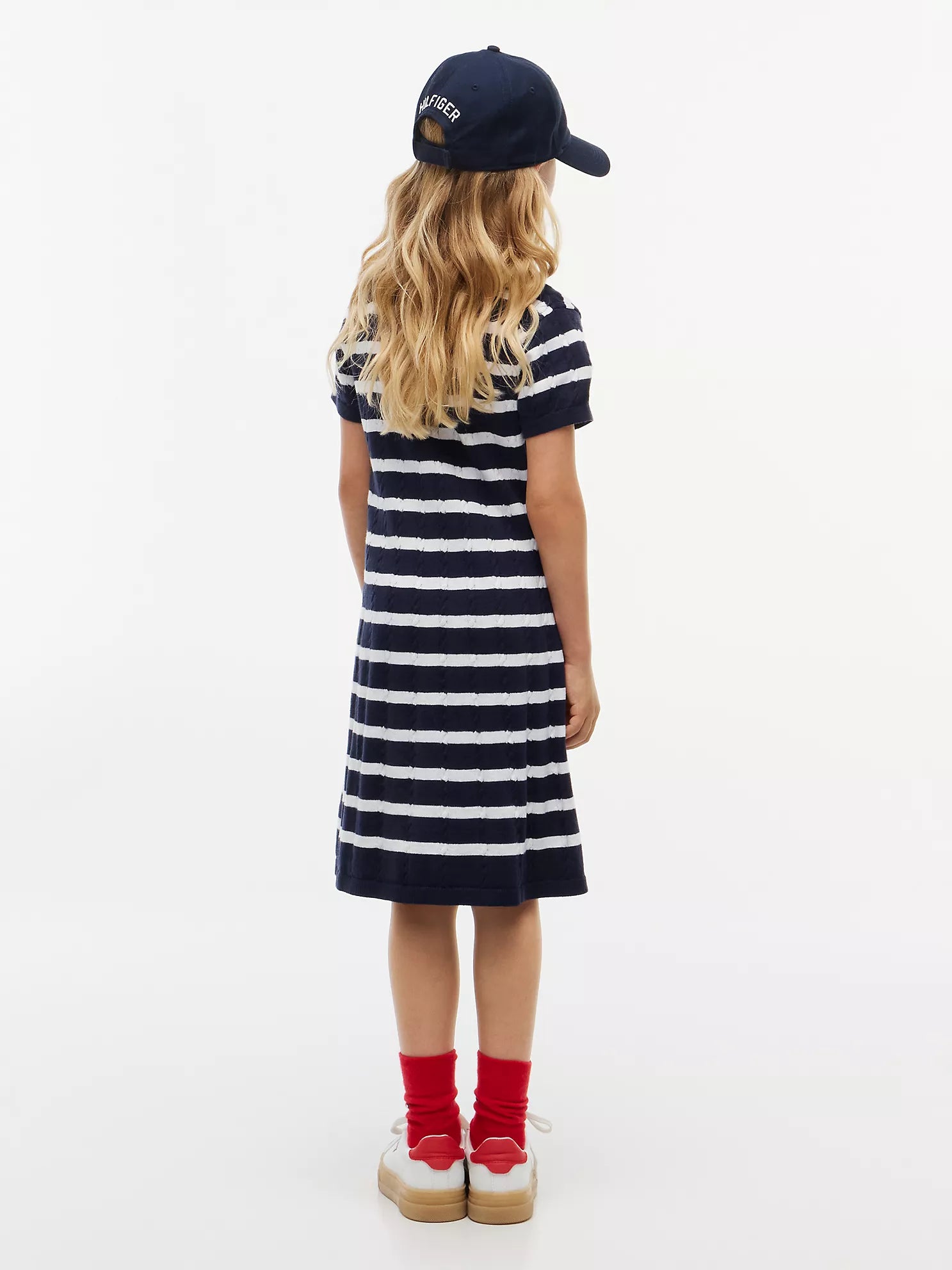 Tommy Hilfiger - Kids' Stripe Cable Knit Polo Dress