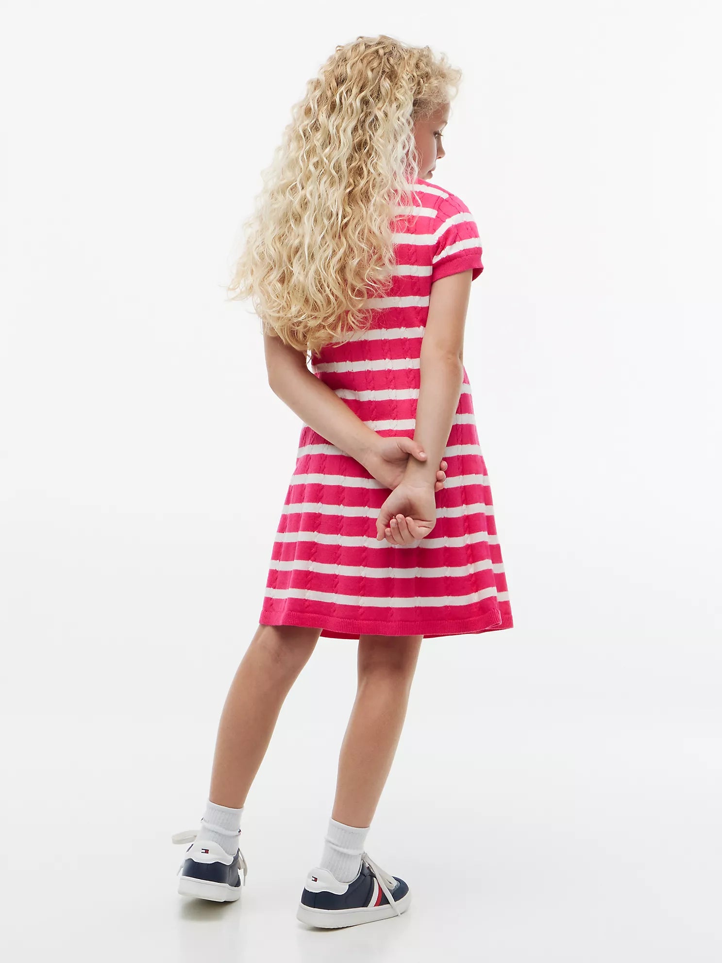 Tommy Hilfiger - Kids' Stripe Cable Knit Polo Dress