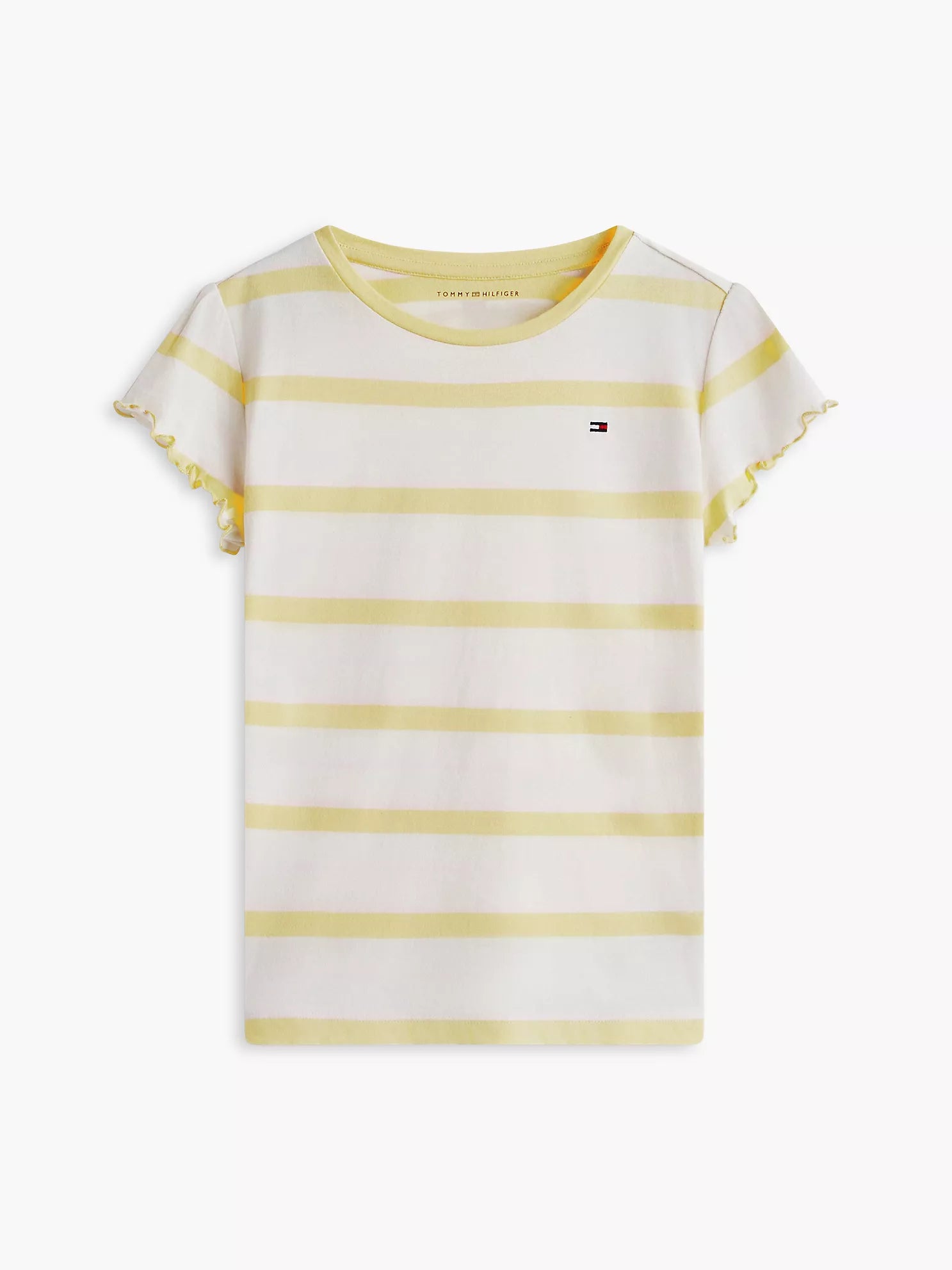 Tommy Hilfiger - Kids' Stripe Lettuce-Trim Sleeve T-Shirt