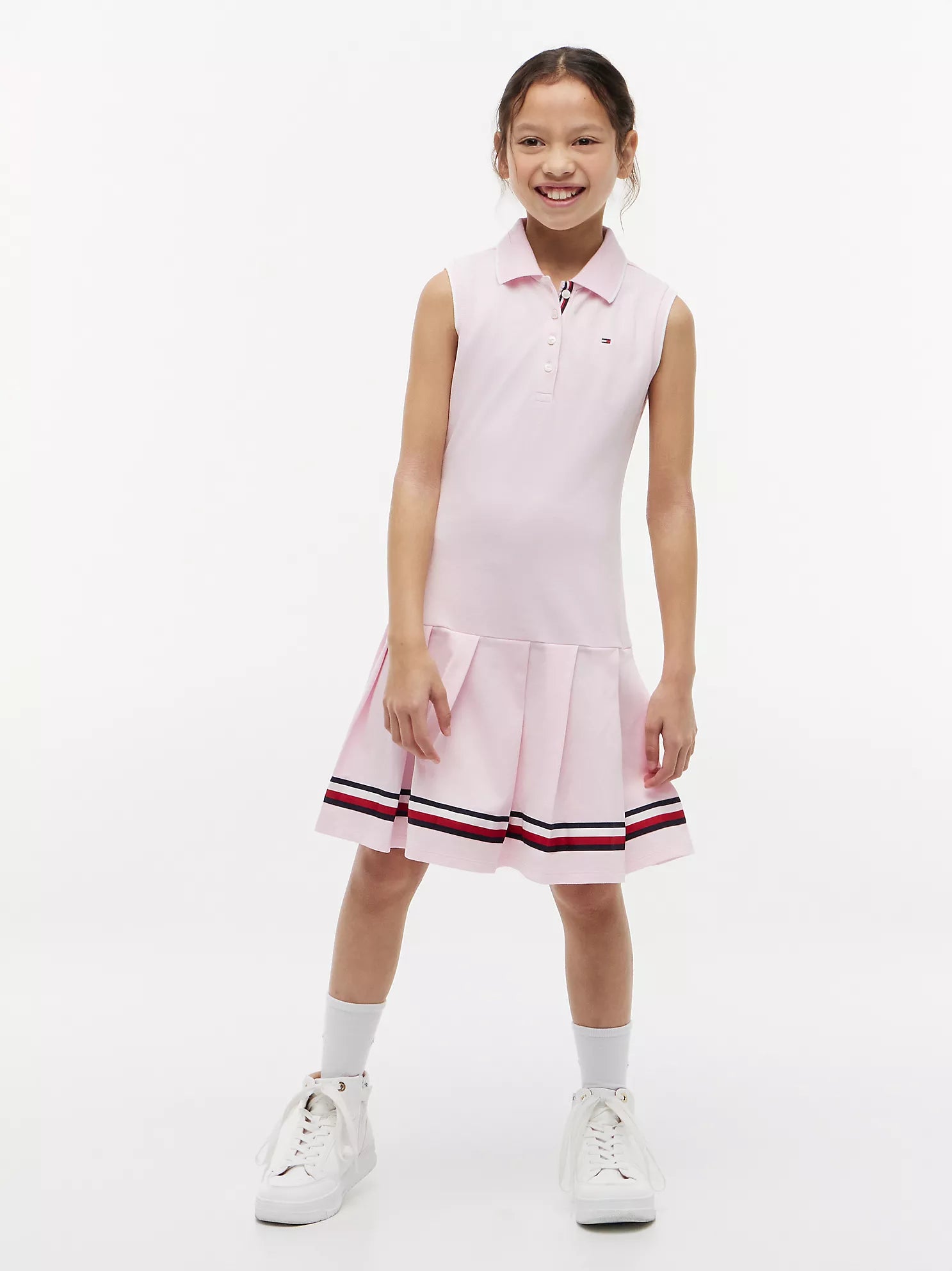 Tommy Hilfiger - Kids' Sleeveless Pleated Polo Dress
