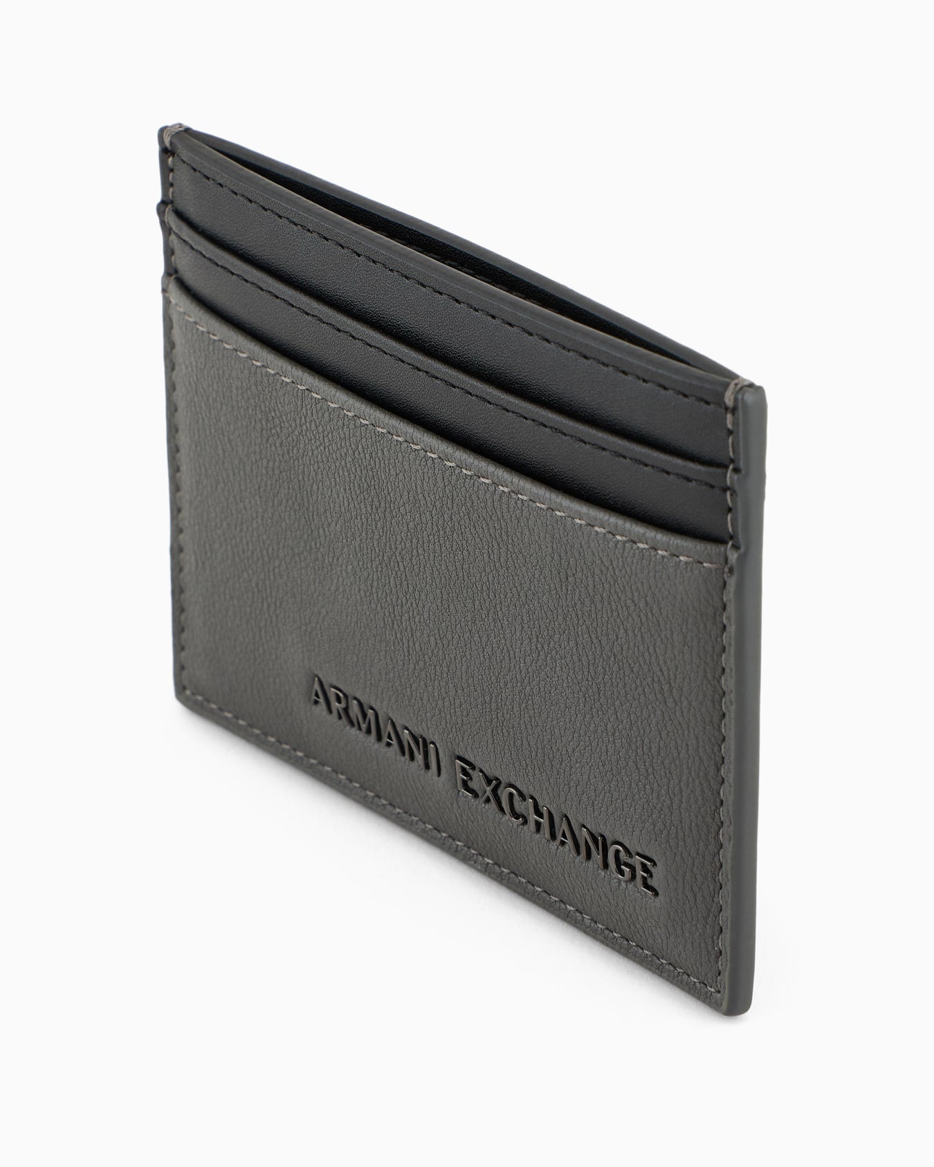Armani Exchange - Two-tone card holder with logo