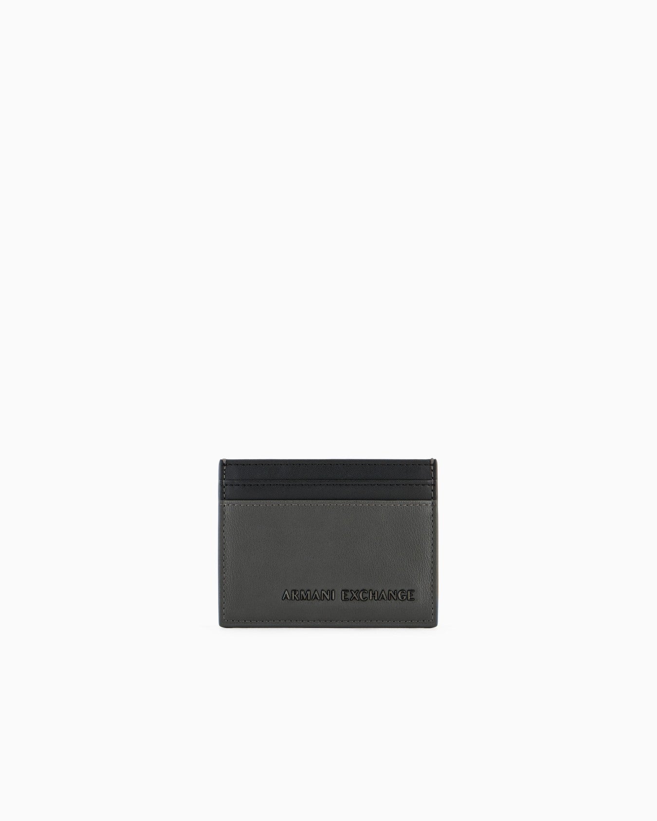 Armani Exchange - Two-tone card holder with logo