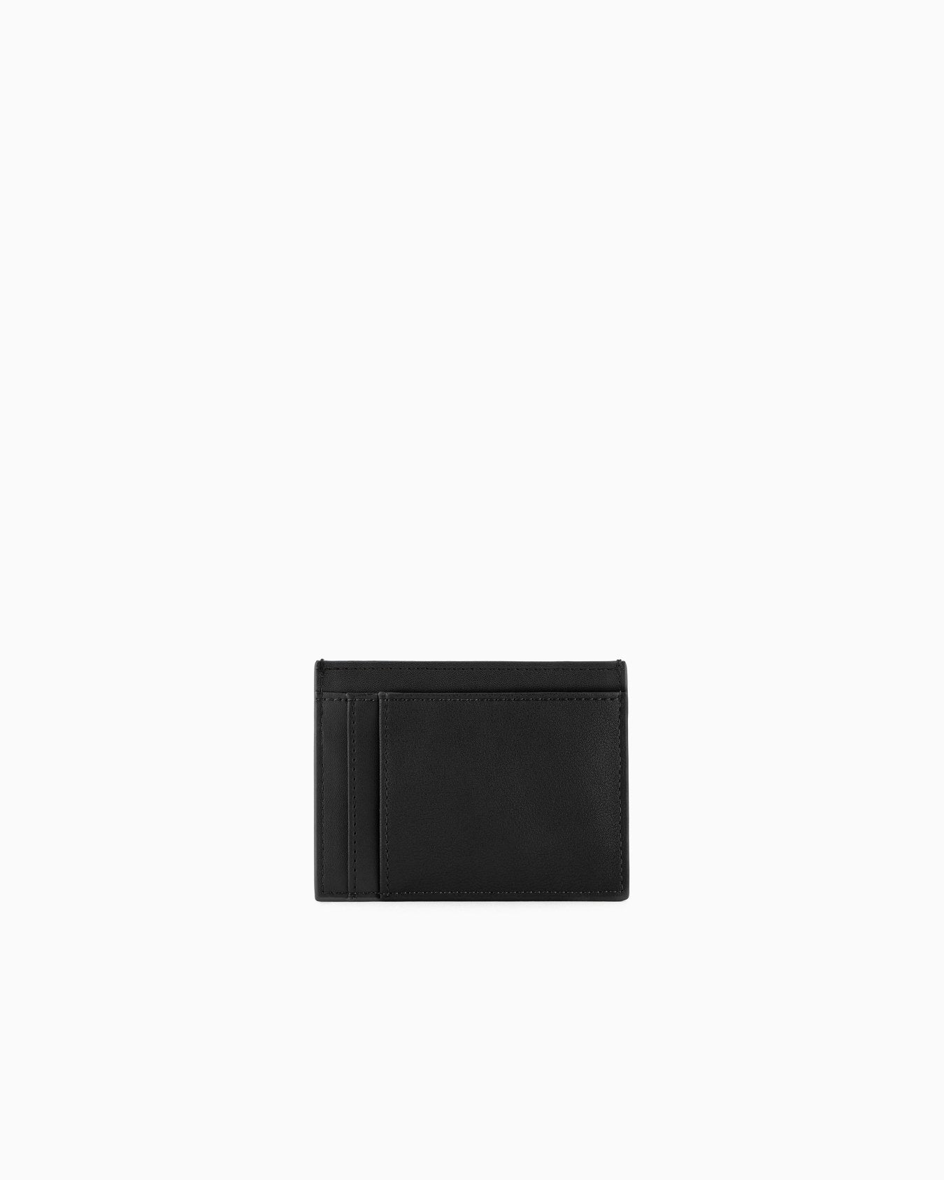 Armani Exchange - Two-tone card holder with logo