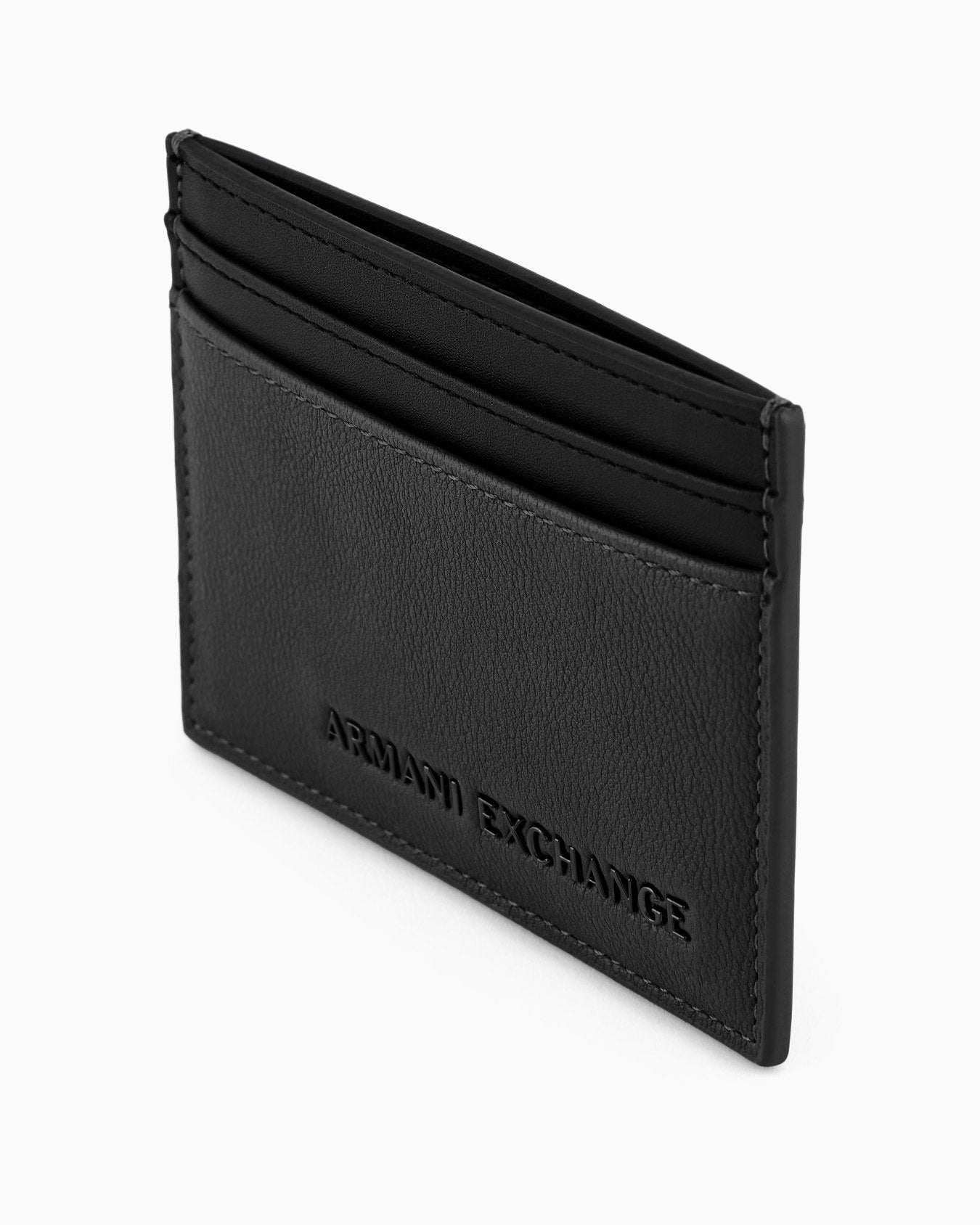Armani Exchange - Two-tone card holder with logo