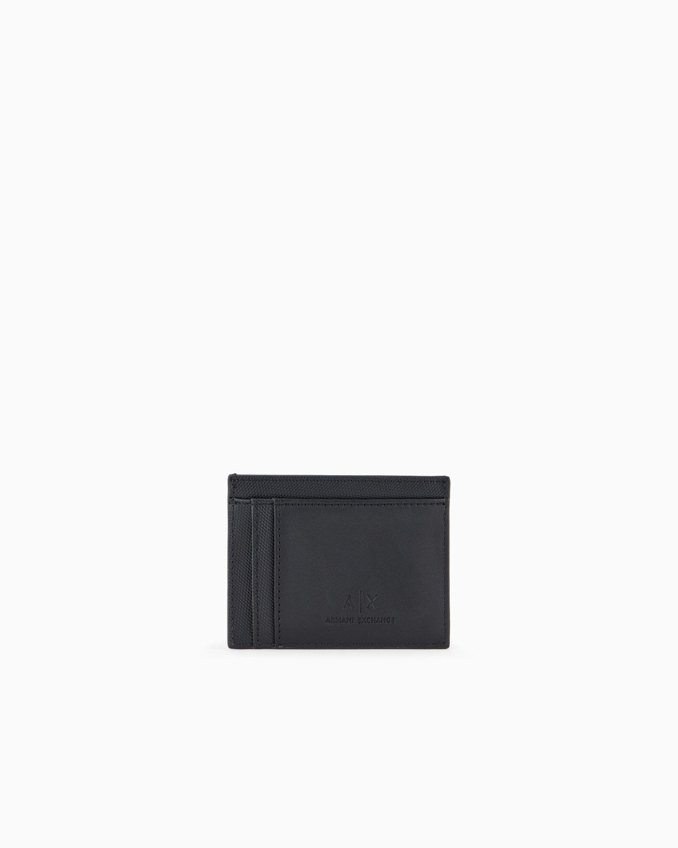 Armani Exchange - Card holder with monogram and stripes