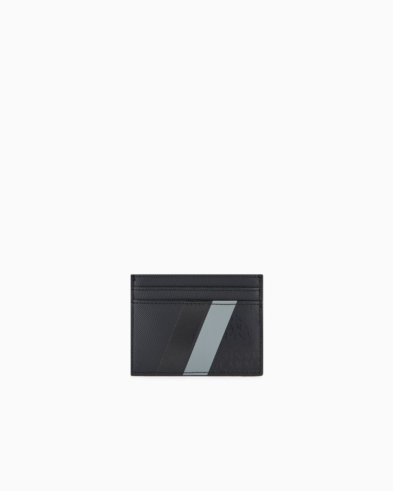 Armani Exchange - Card holder with monogram and stripes
