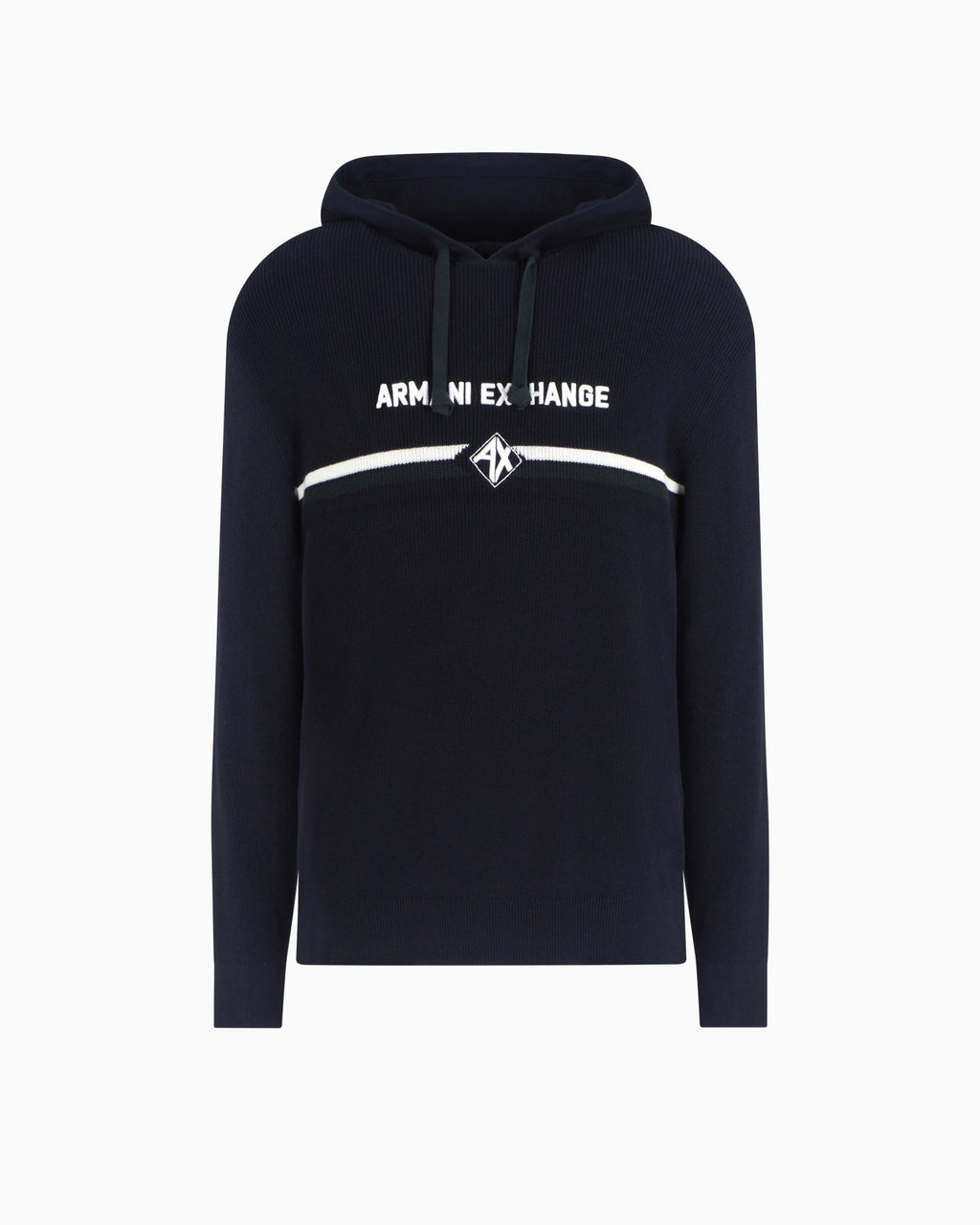 Armani Exchange - Cotton hoodie with central logo