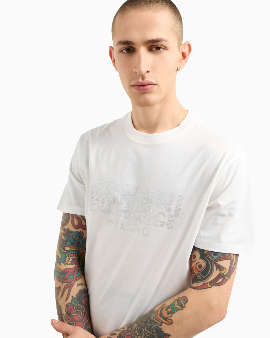 Regular Fit T-Shirt With Blurred Logo Effect