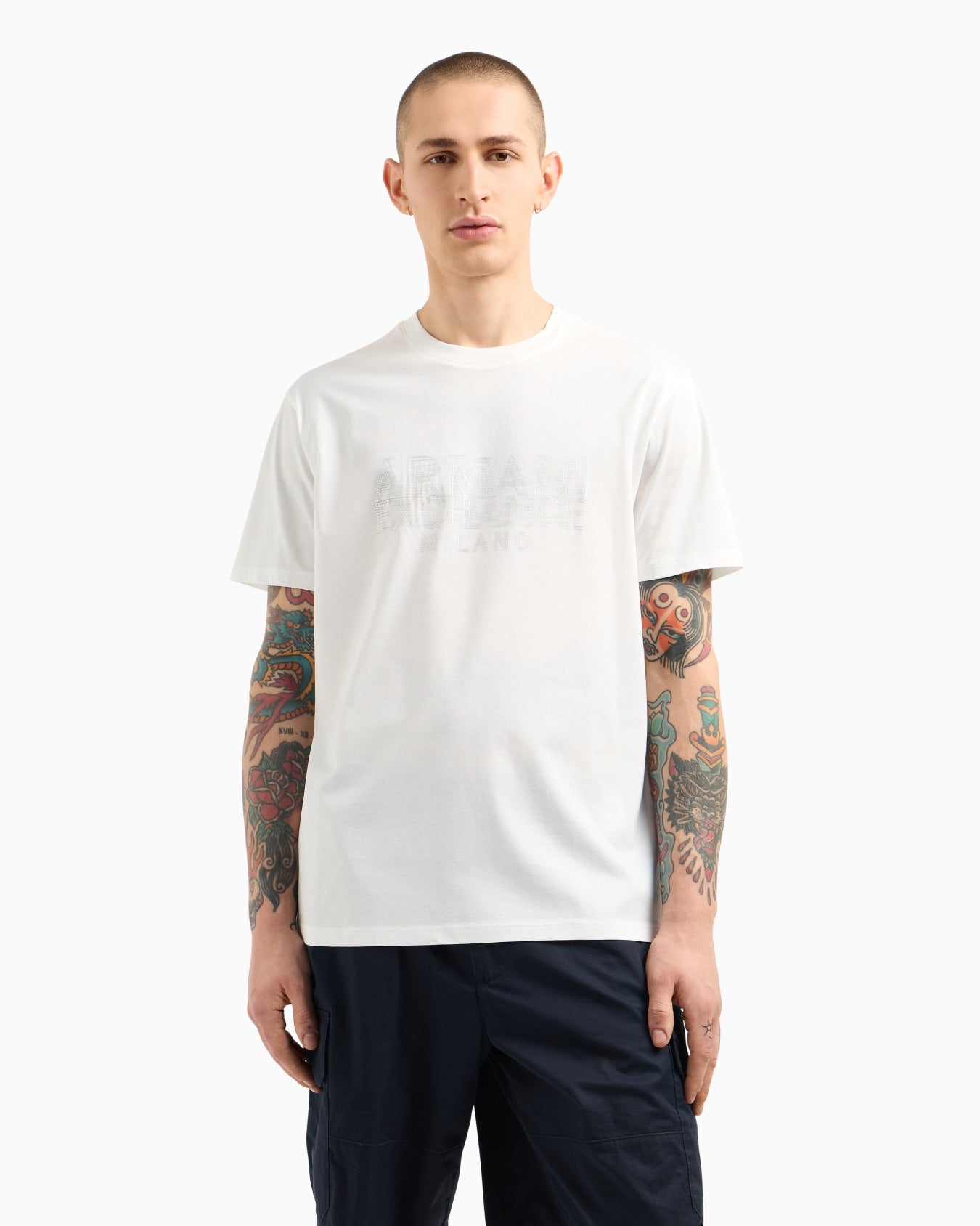 Regular Fit T-Shirt With Blurred Logo Effect