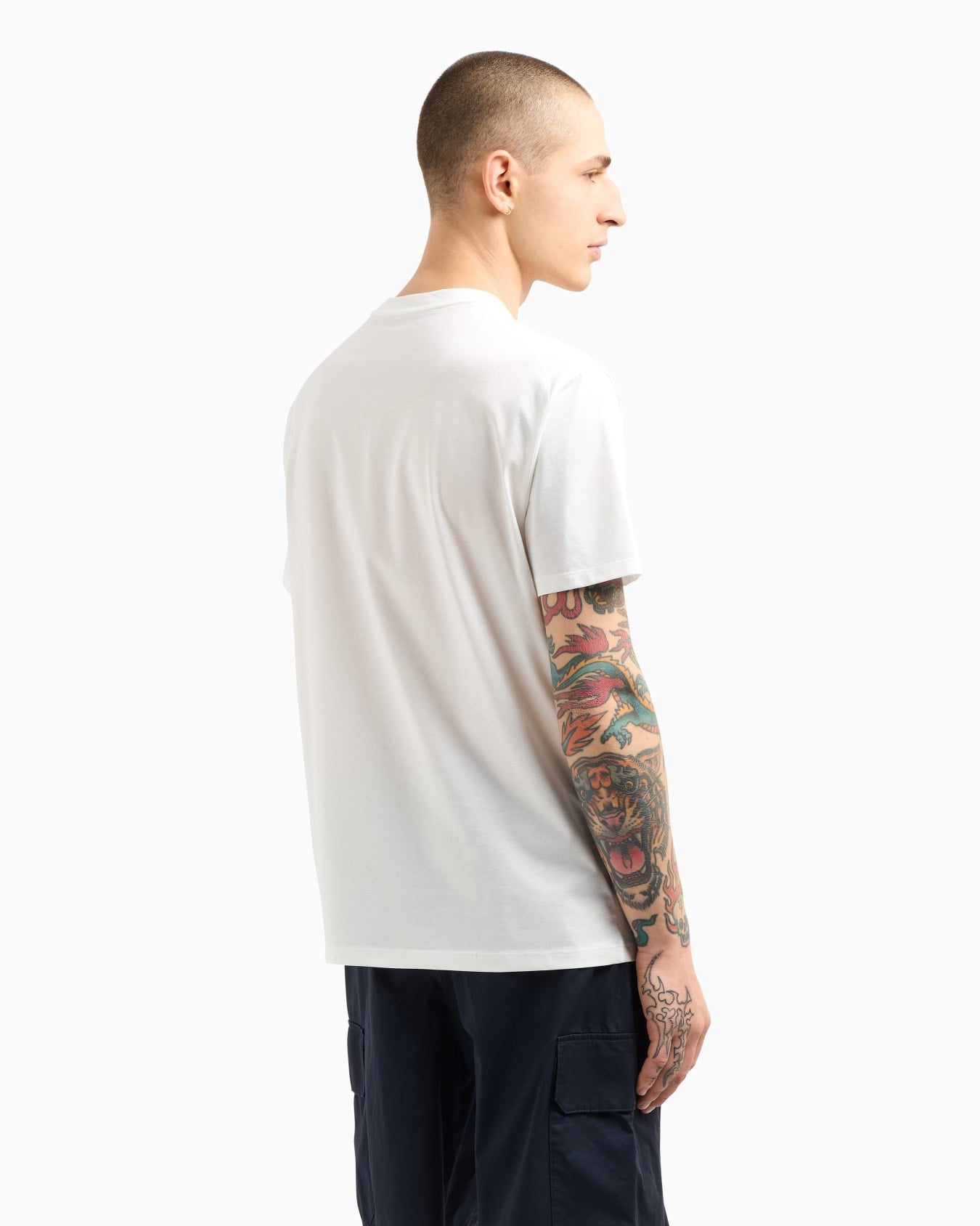 Regular Fit T-Shirt With Blurred Logo Effect