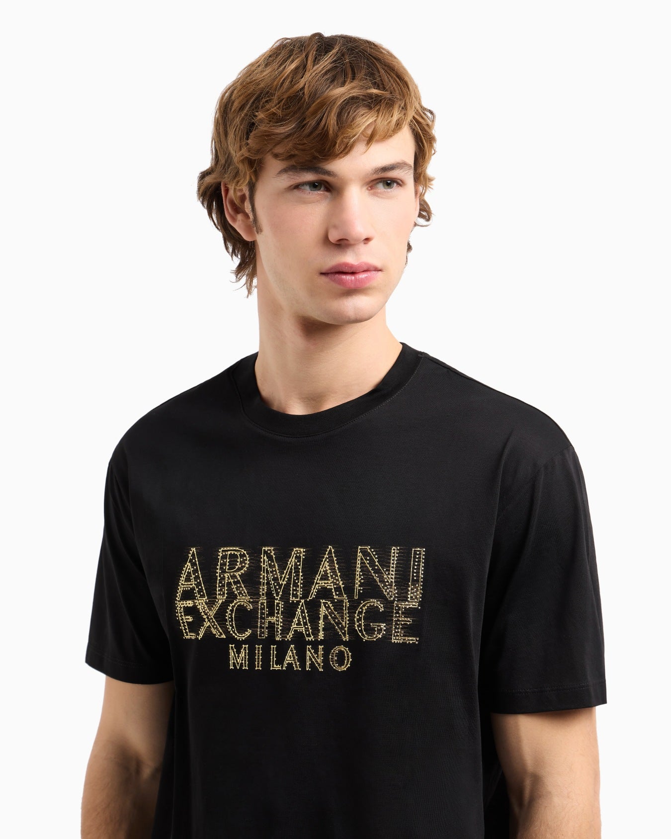 Regular Fit T-Shirt With Blurred Logo Effect