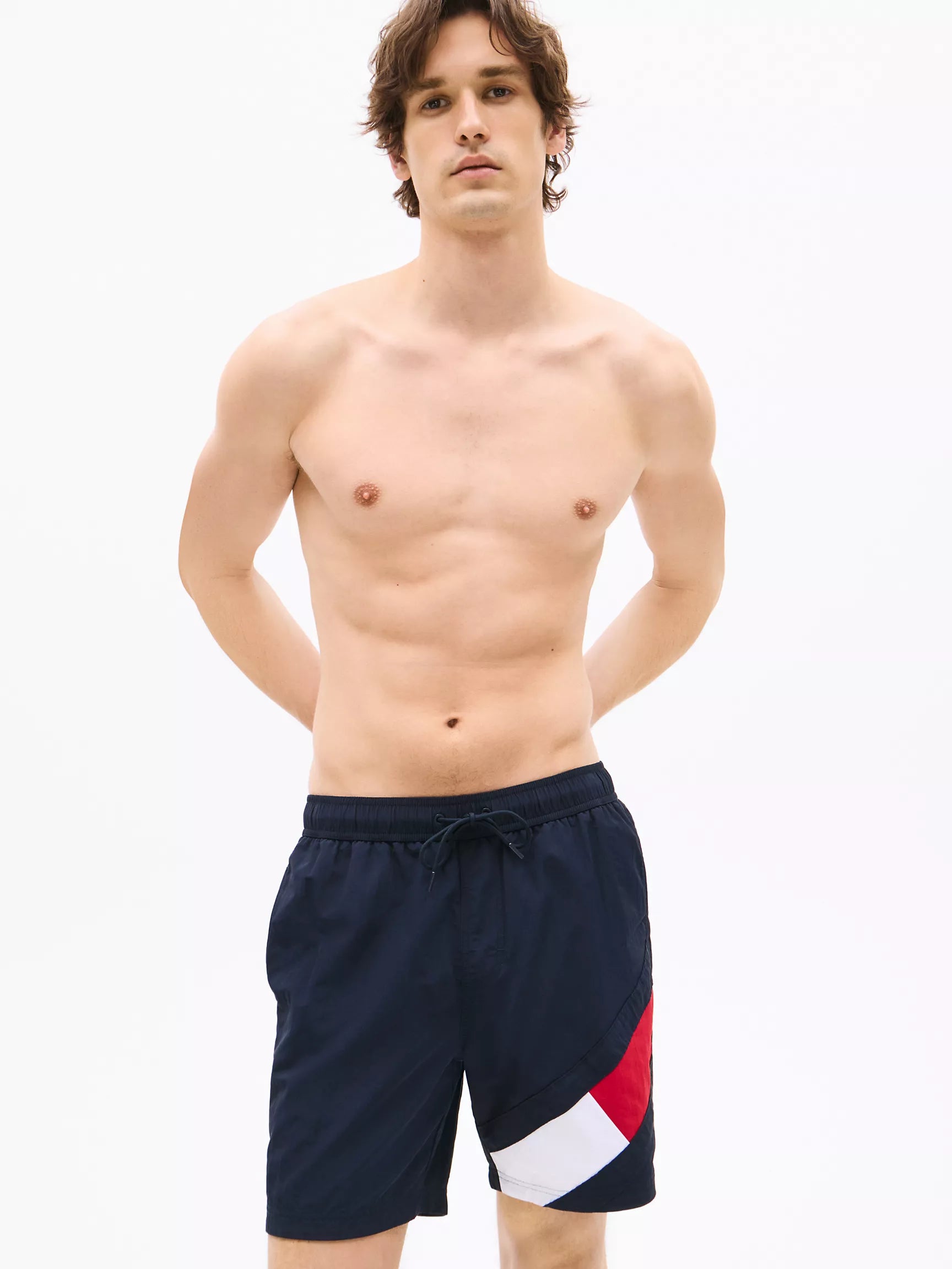 Tommy Flag 7" Slim Fit Swim Trunk
