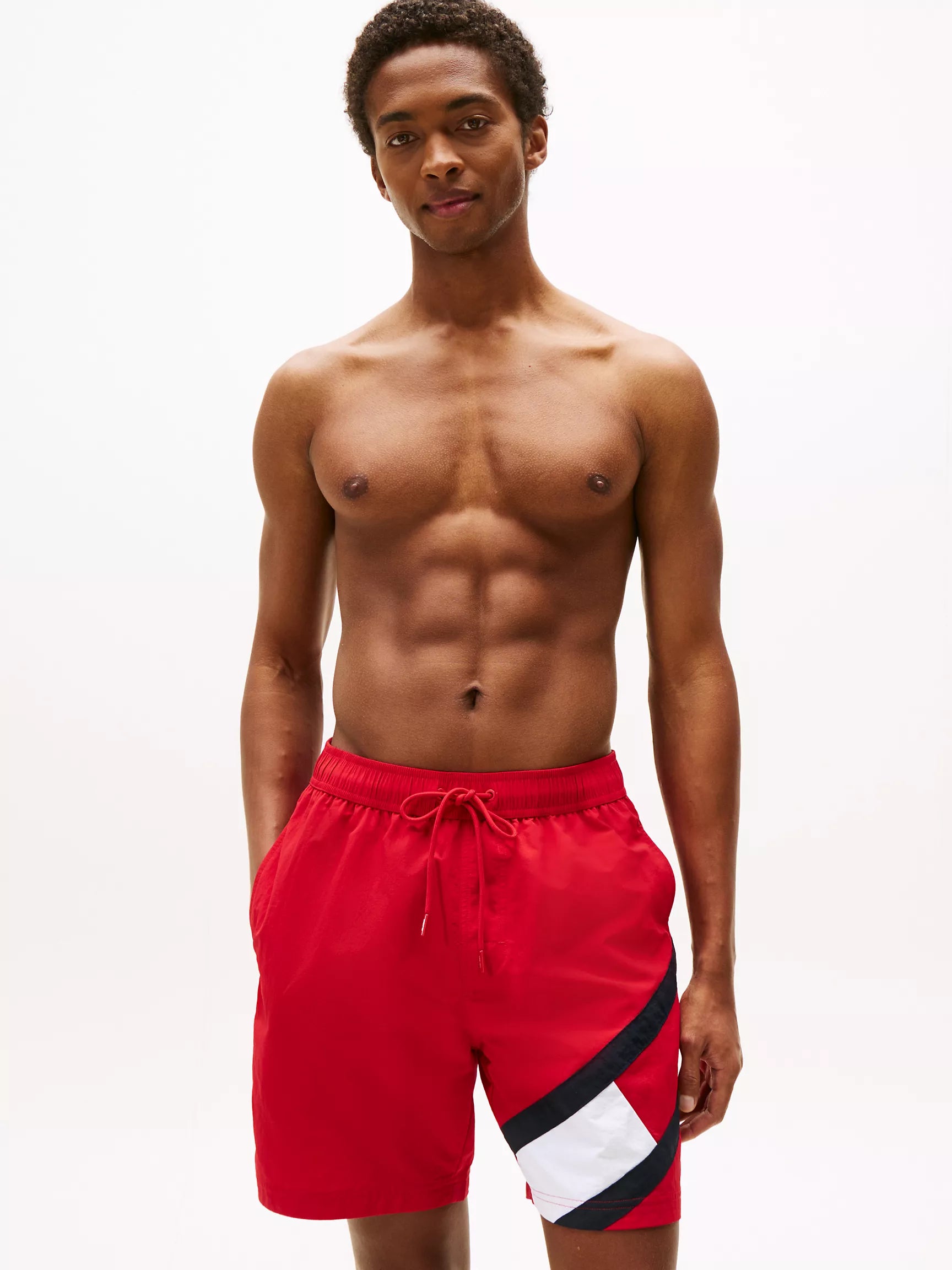 Tommy Flag 7" Slim Fit Swim Trunk