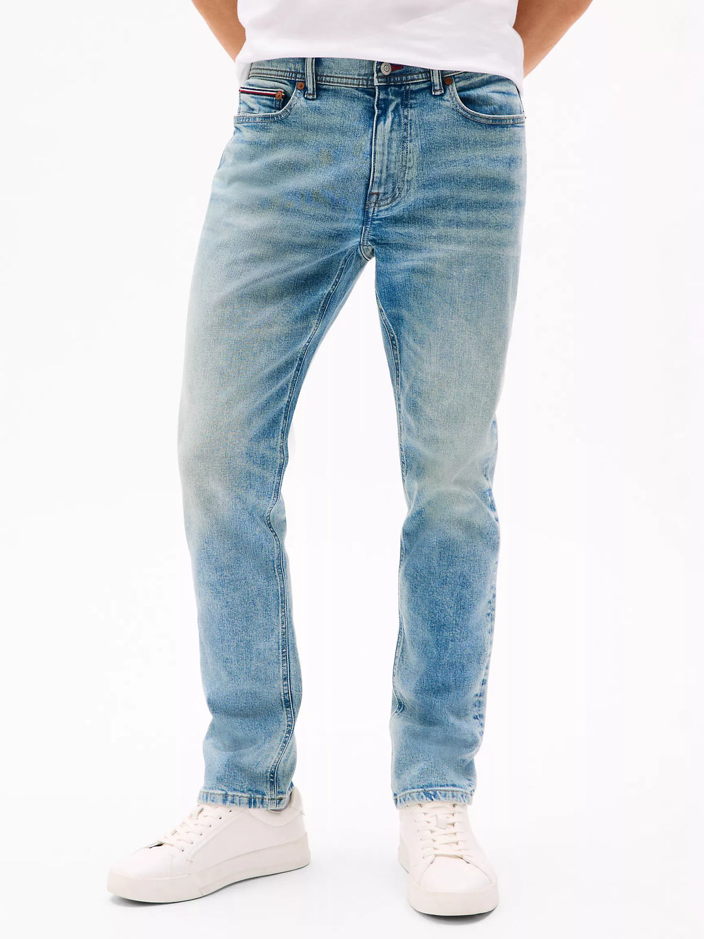 Faded Wash Stretch Straight Jean