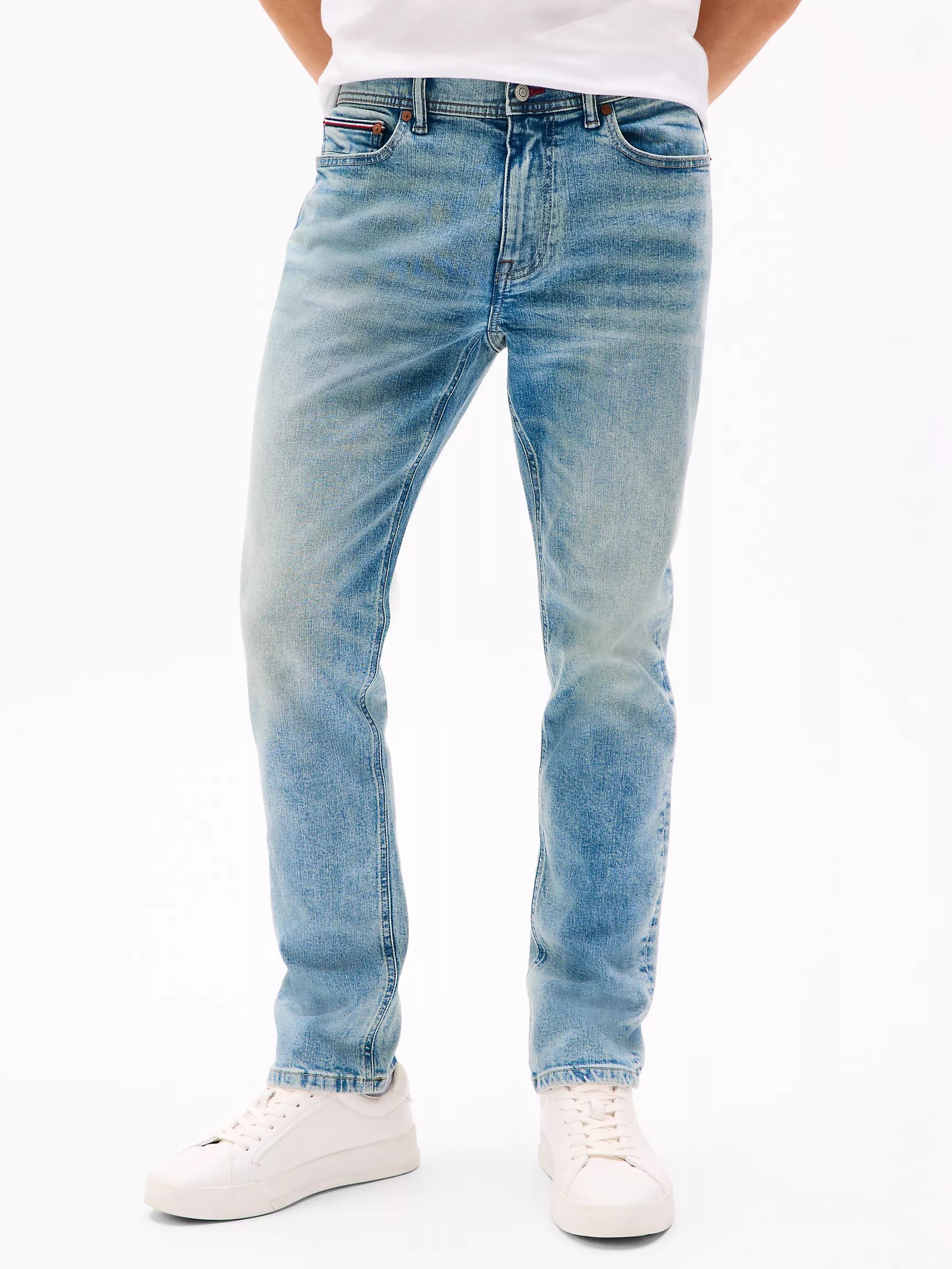 Faded Wash Stretch Straight Jean