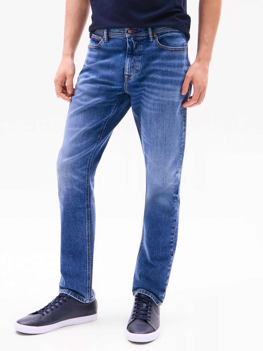 Faded Wash Stretch Straight Jean