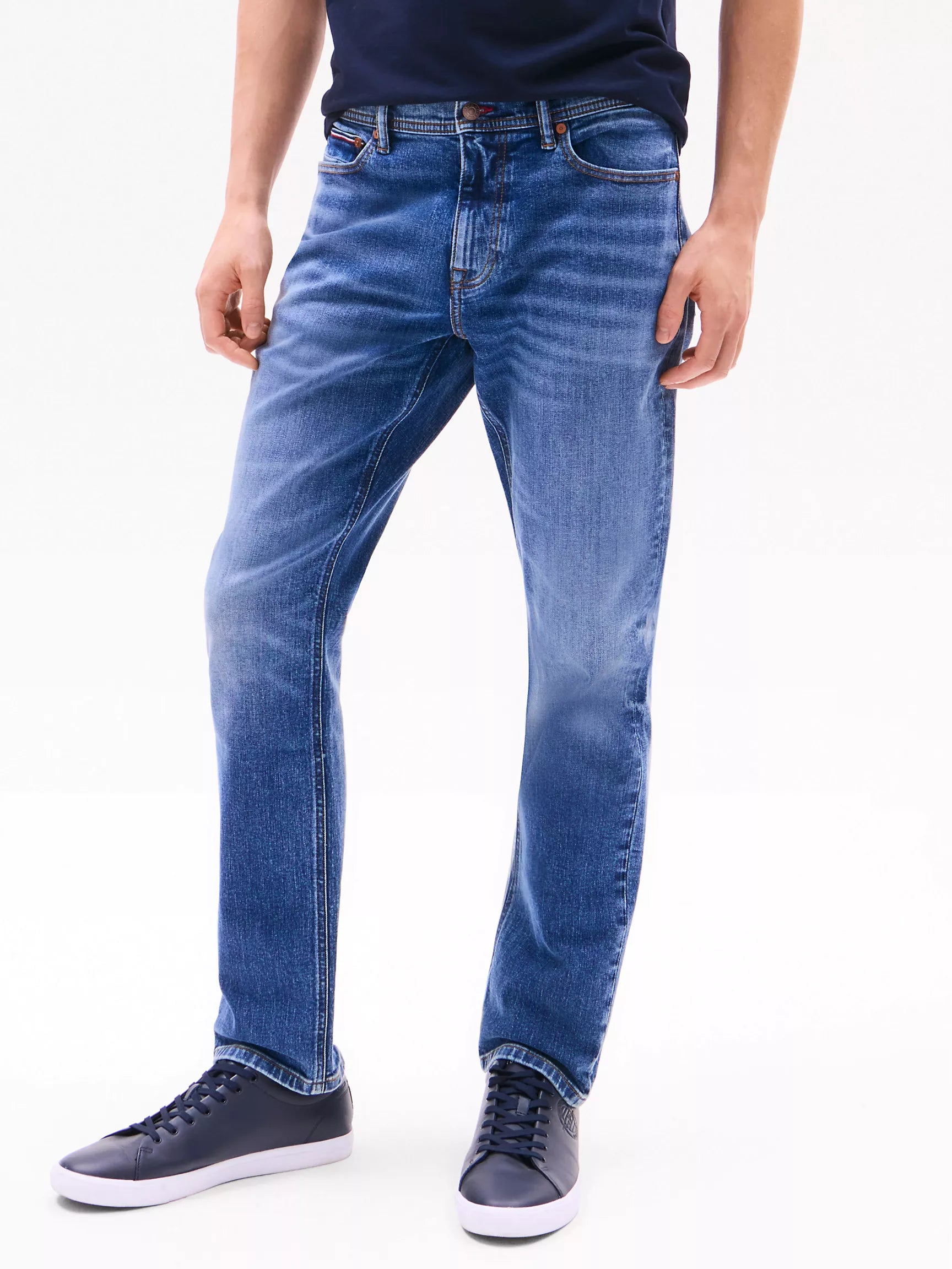 Faded Wash Stretch Straight Jean
