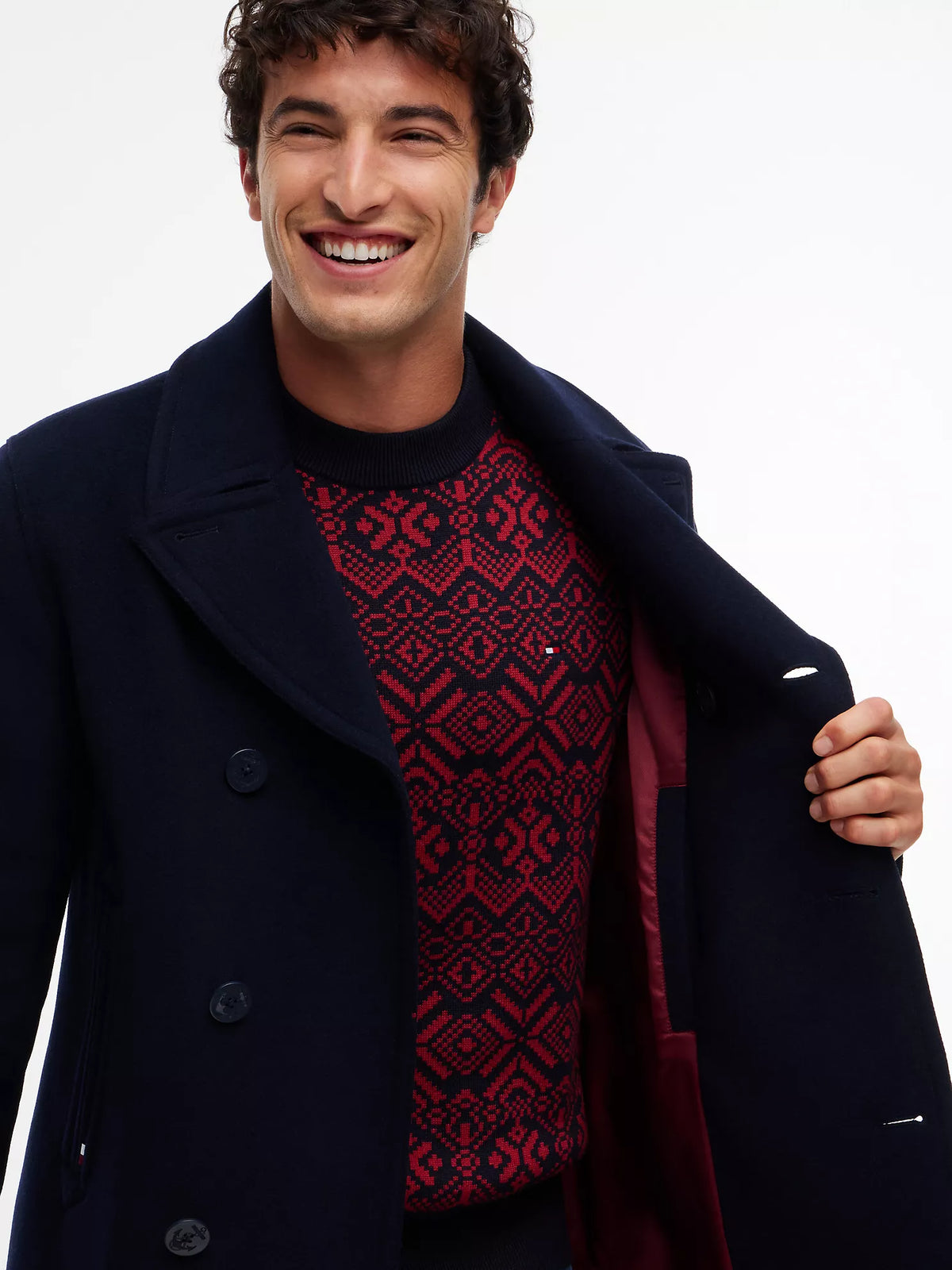 Tommy Hilfiger - Classic Wool-Blend Peacoat