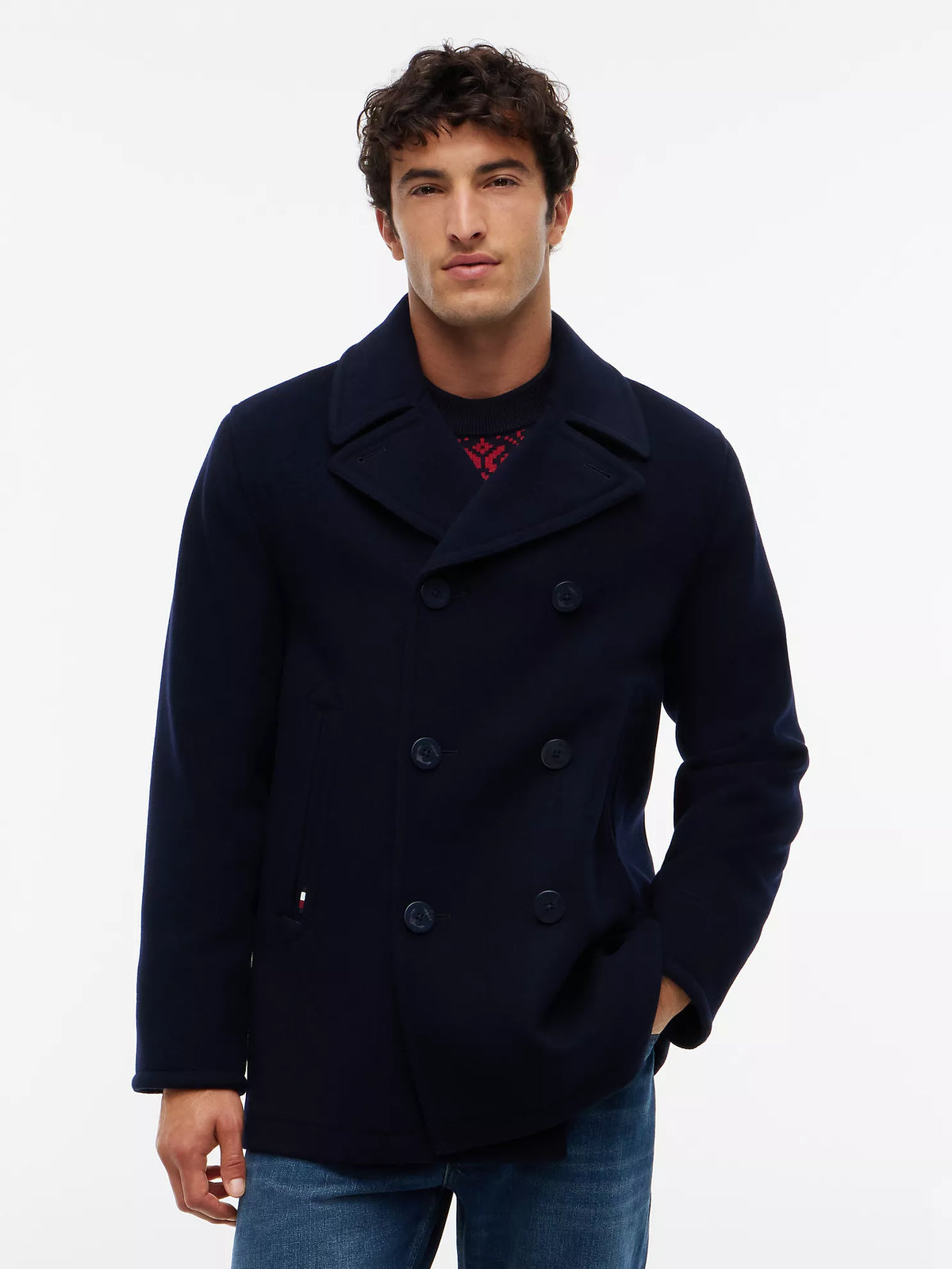 Tommy Hilfiger - Classic Wool-Blend Peacoat