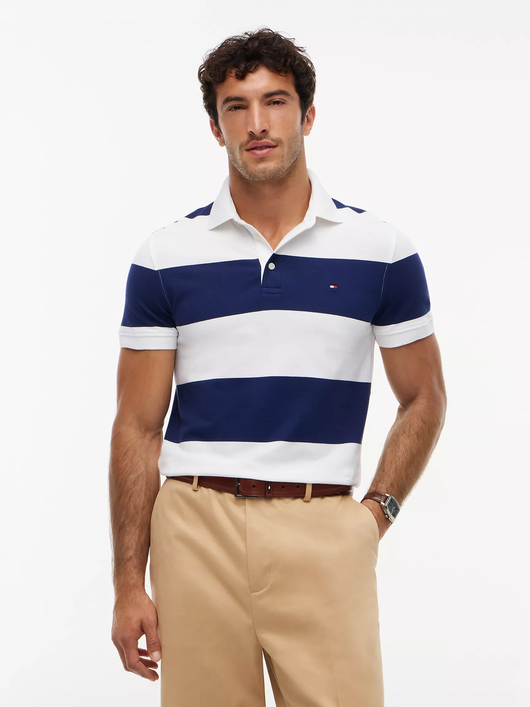 Tommy Hilfiger - Slim Fit Rugby Stripe Polo