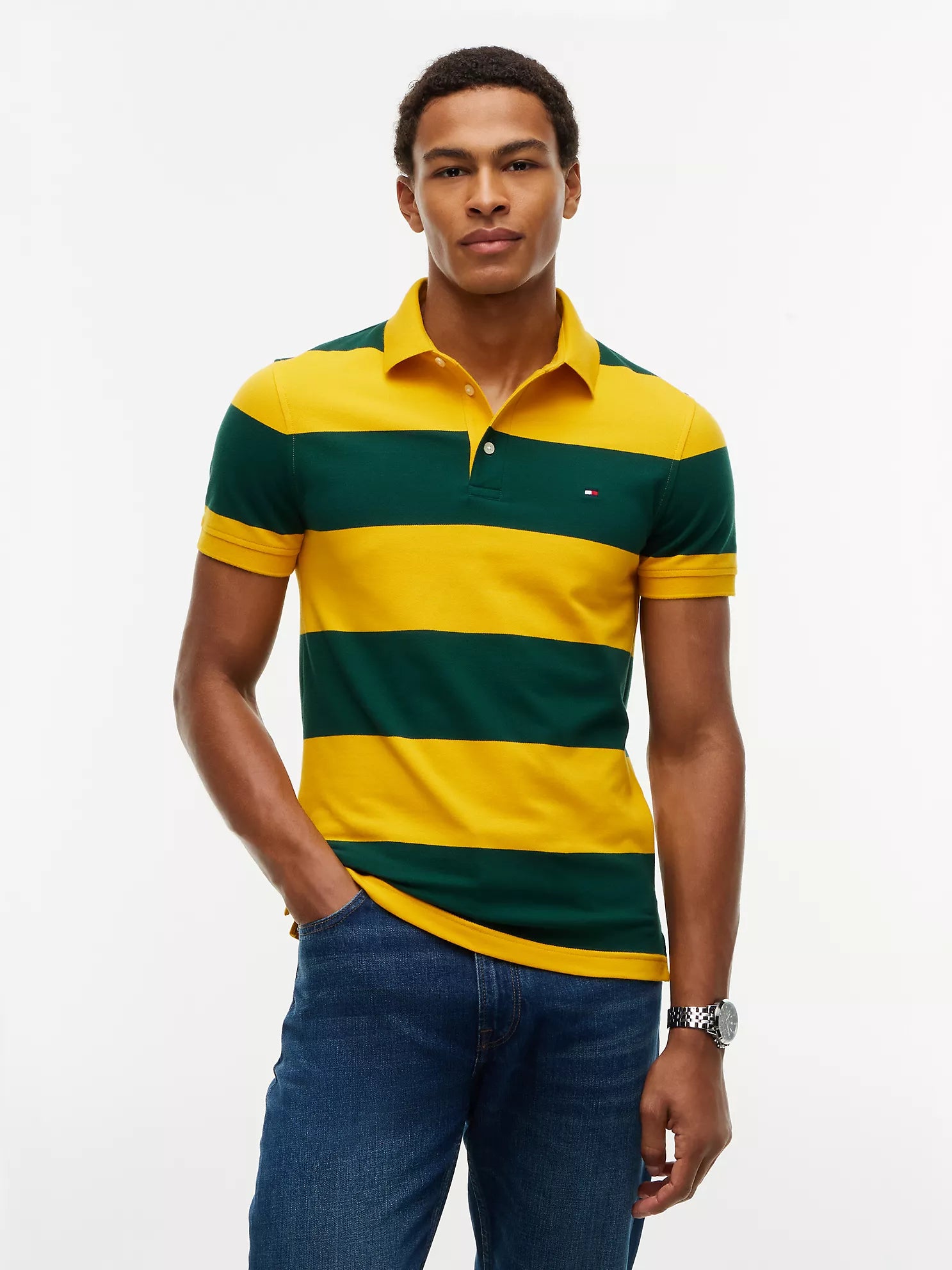 Tommy Hilfiger - Slim Fit Rugby Stripe Polo