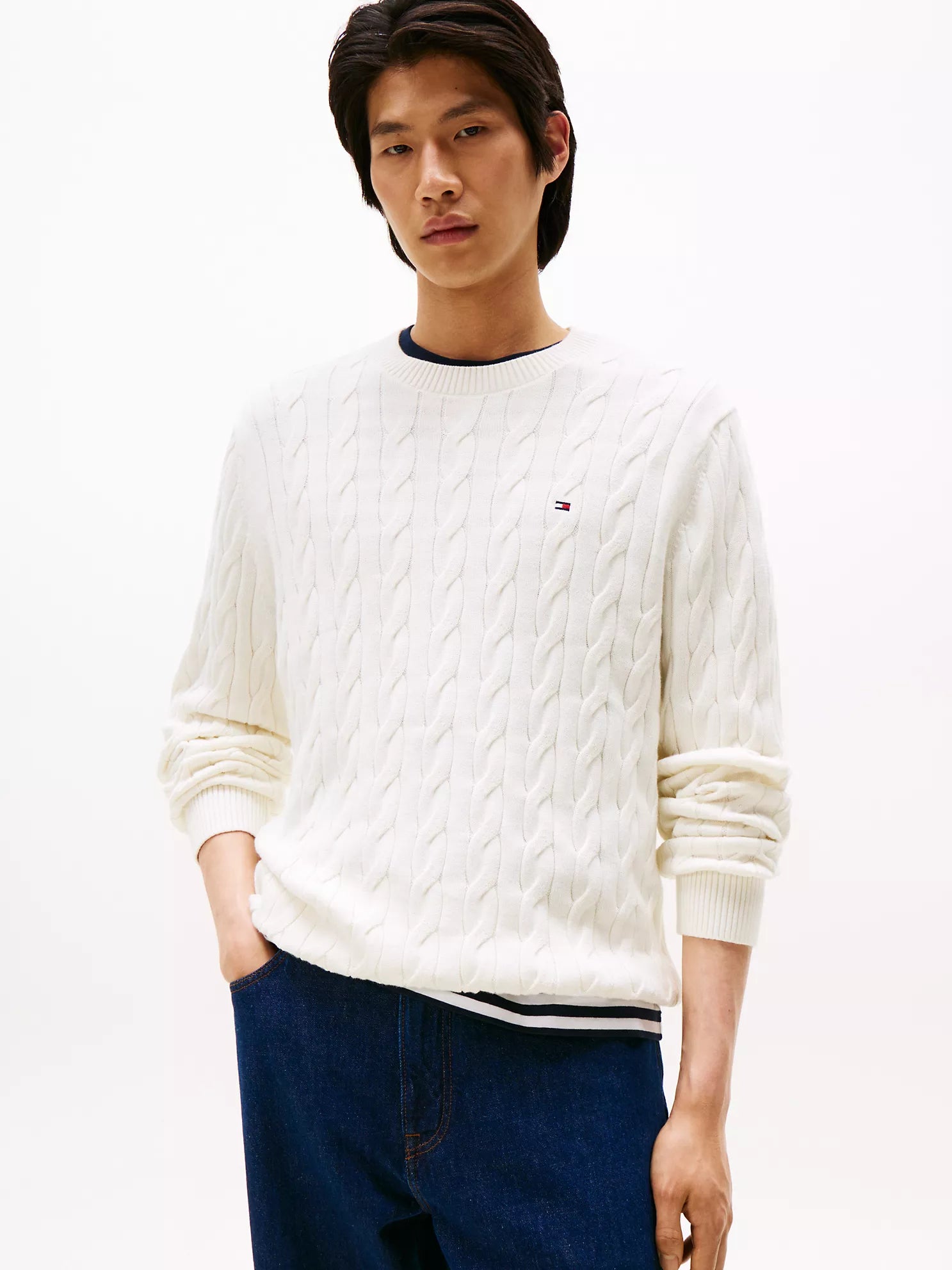 Tommy Hilfiger - Cable Knit Crewneck Sweater