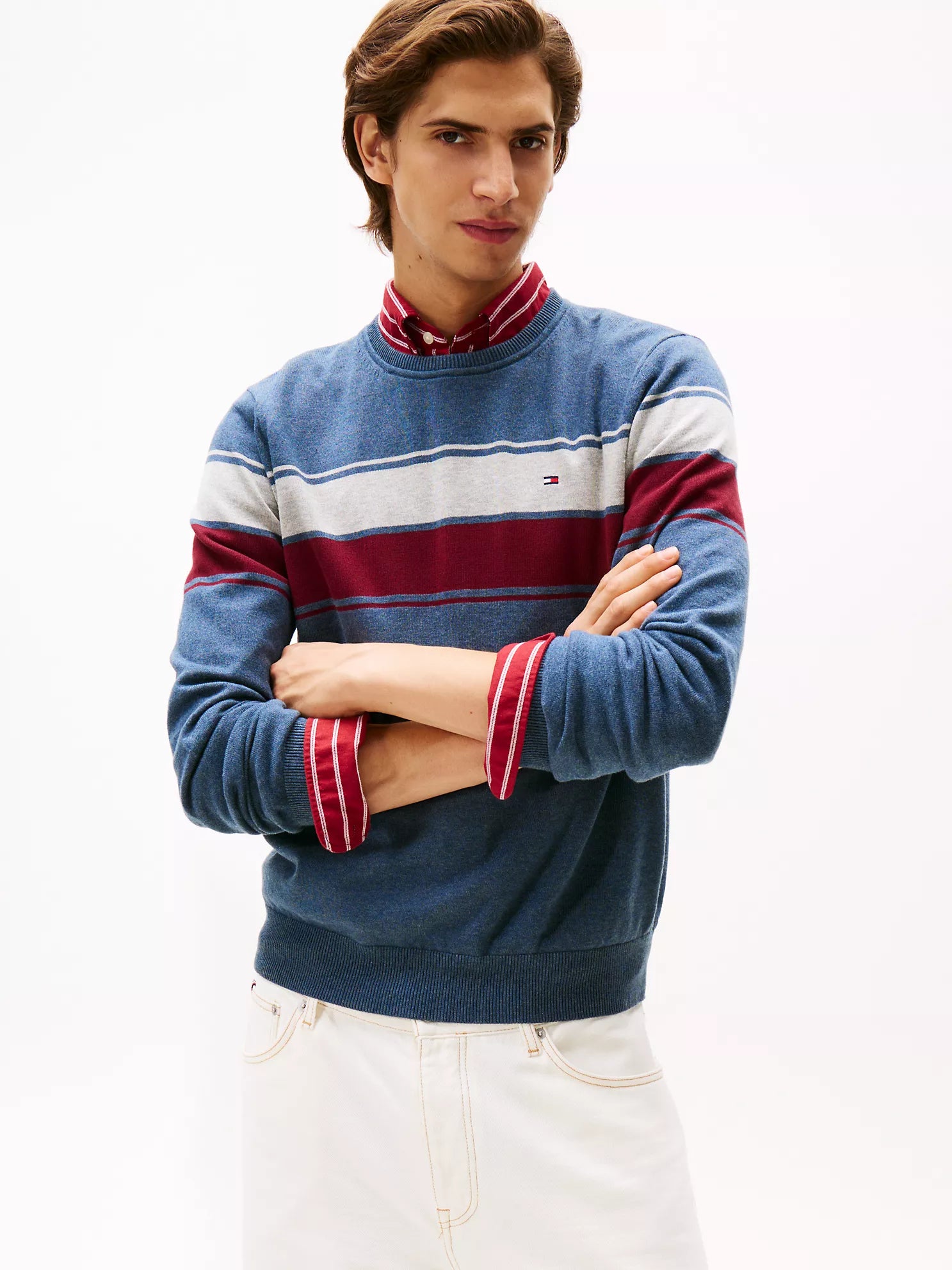 Tommy Hilfiger - Block-Stripe Crewneck Sweater