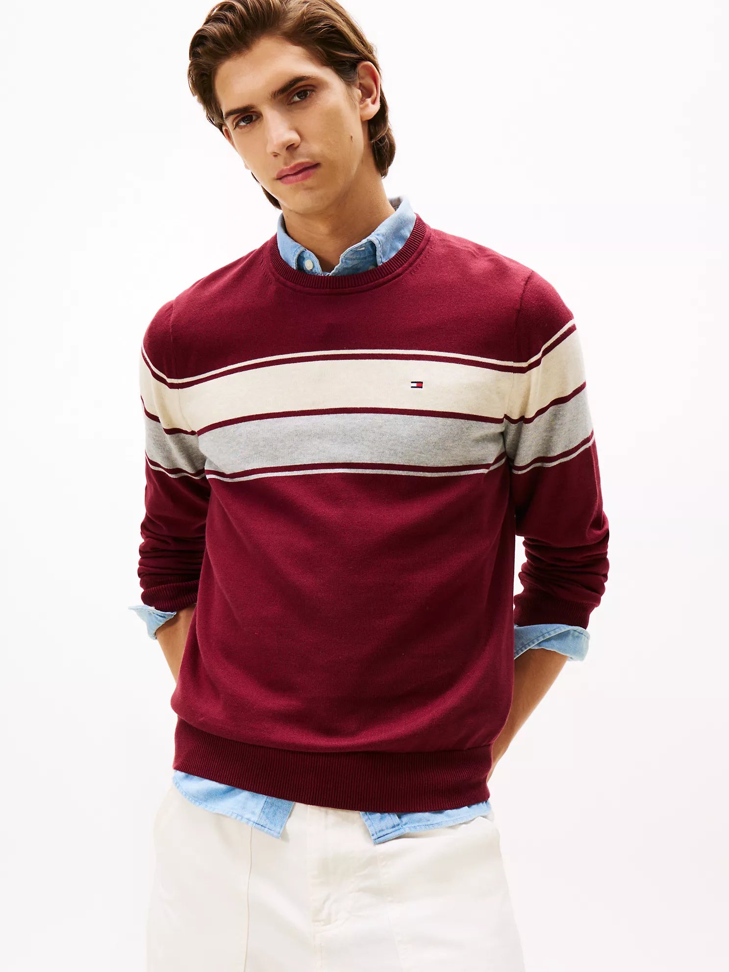 Tommy Hilfiger - Block-Stripe Crewneck Sweater