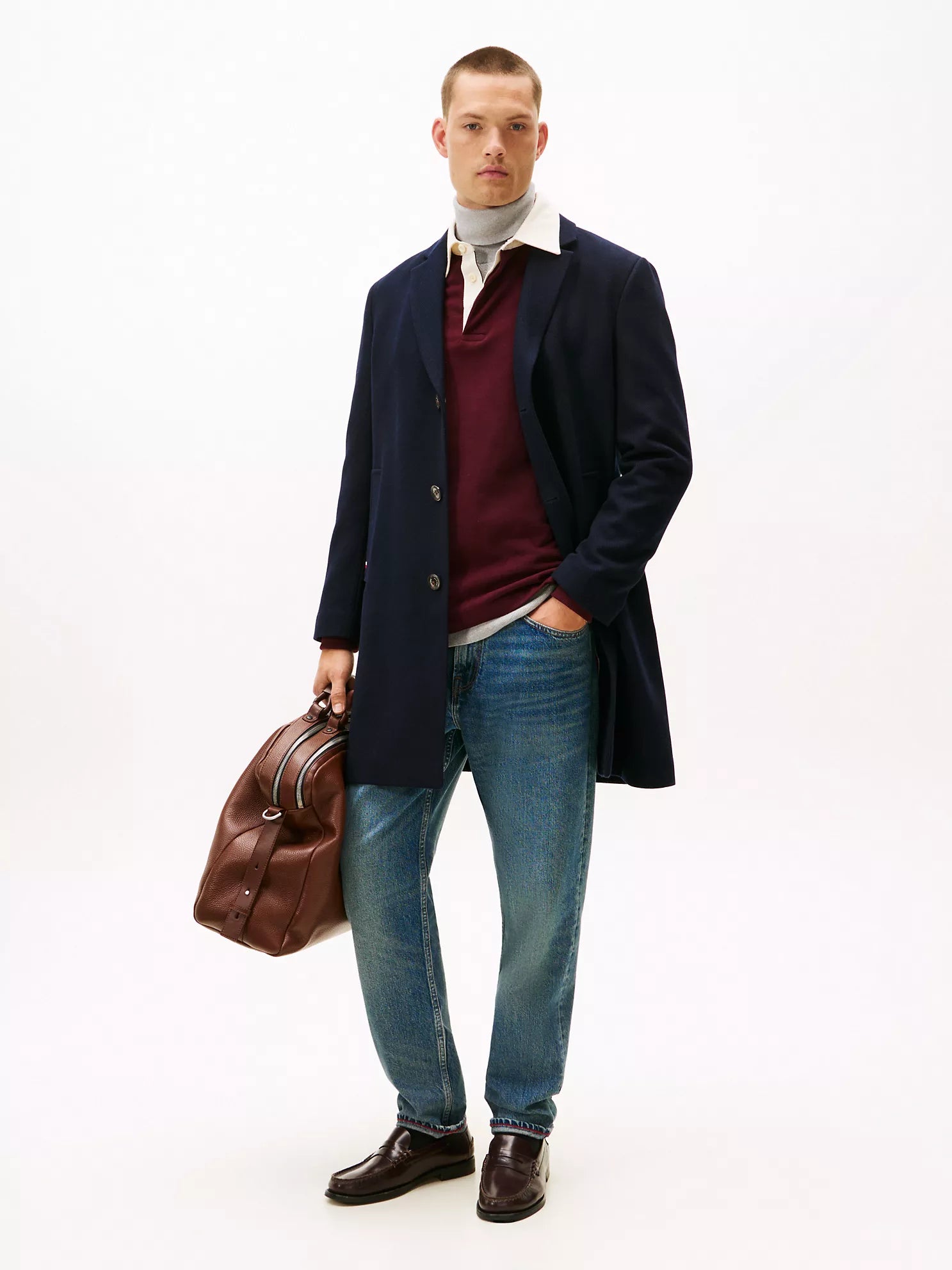 Tommy Hilfiger - Wool-Blend Casual Coat