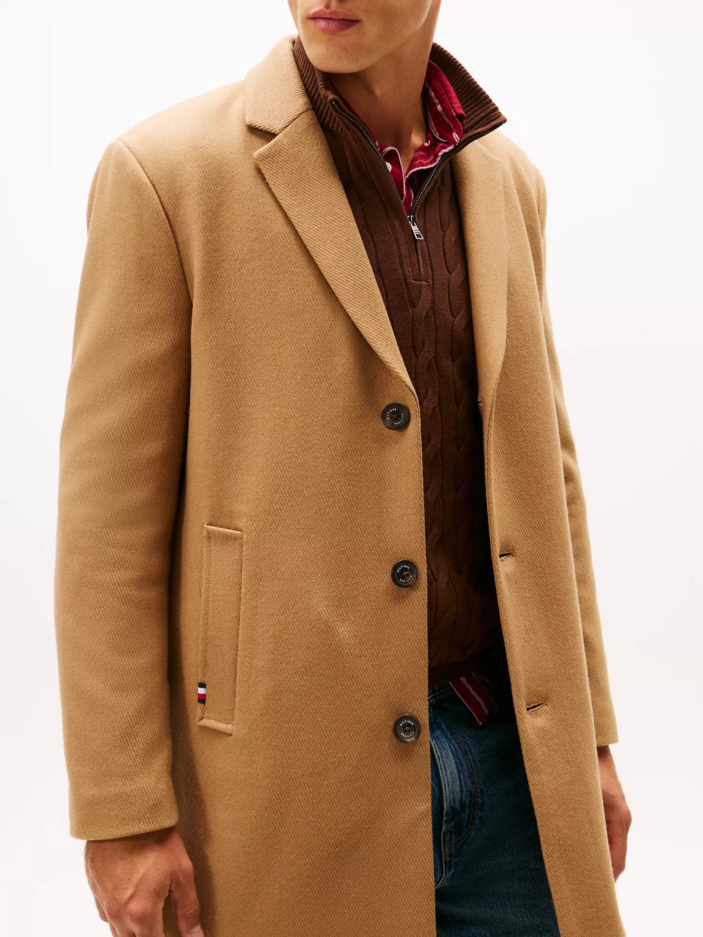 Tommy Hilfiger - Wool-Blend Casual Coat