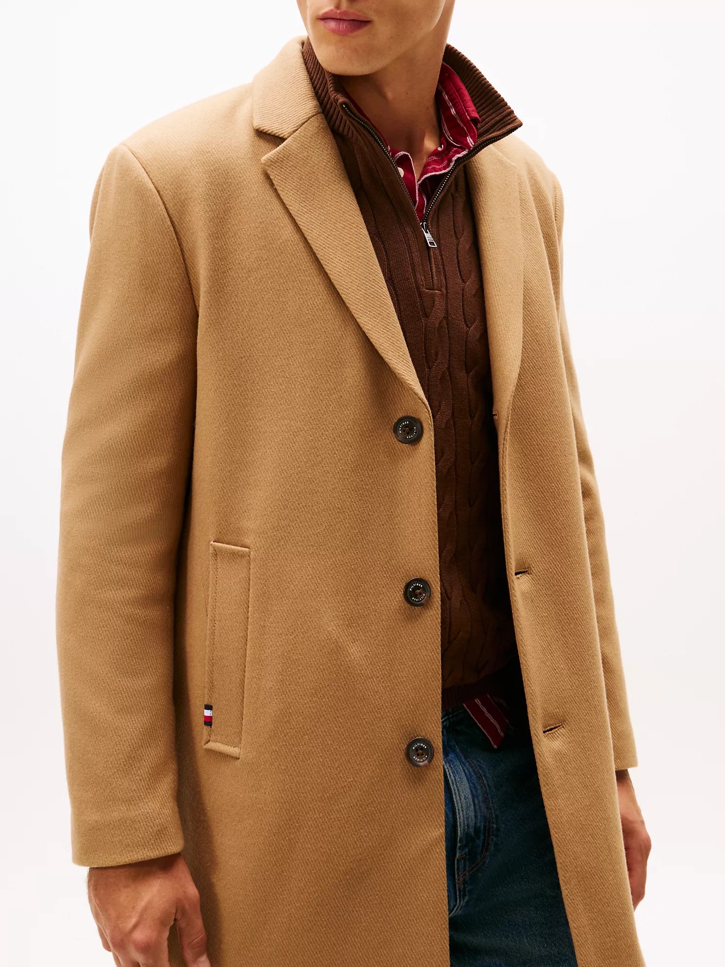 Tommy Hilfiger - Wool-Blend Casual Coat