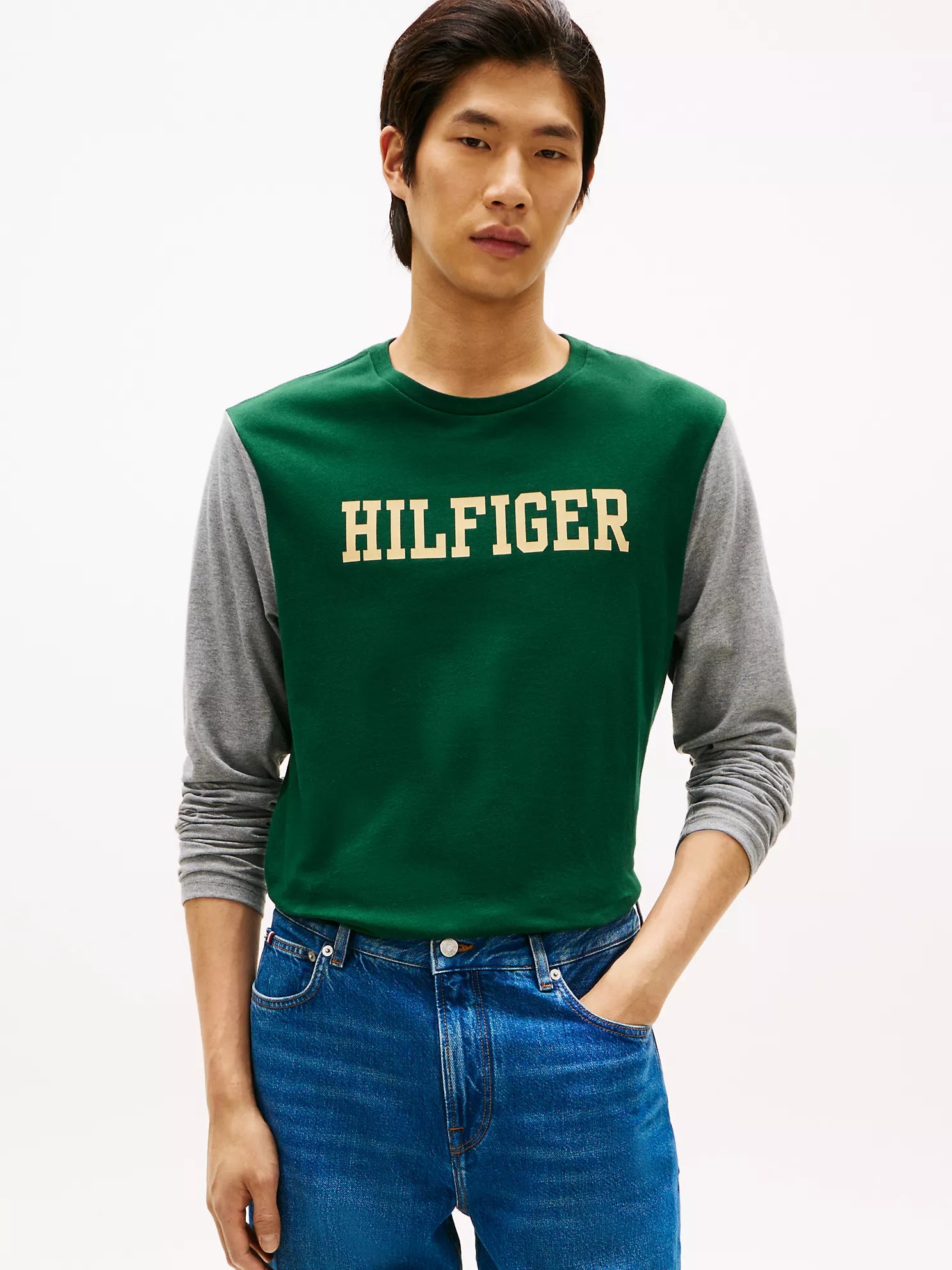 Tommy Hilfiger - Long-Sleeve Colorblock Hilfiger T-Shirt