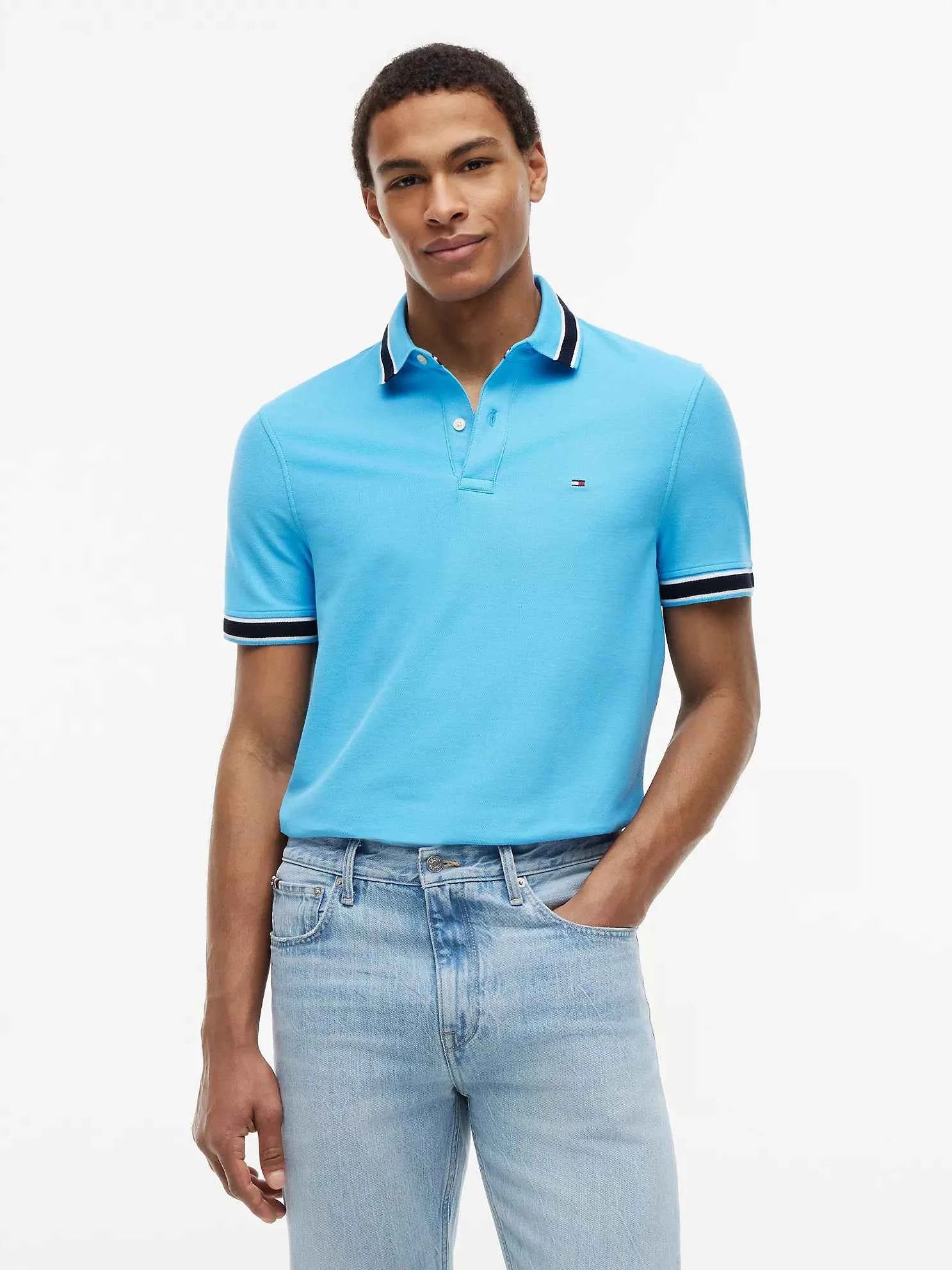 Tommy Hilfiger - Regular Fit Tipped Wicking Polo