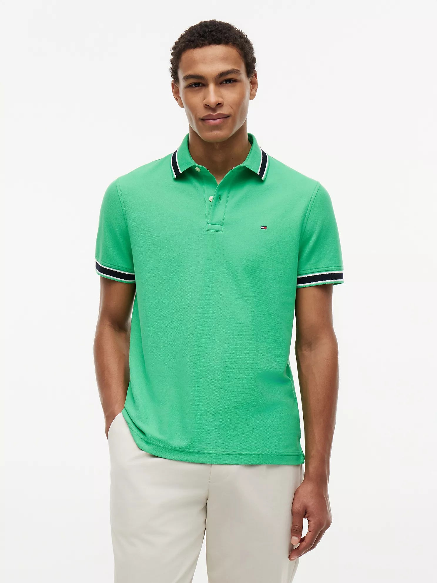 Tommy Hilfiger - Regular Fit Tipped Wicking Polo