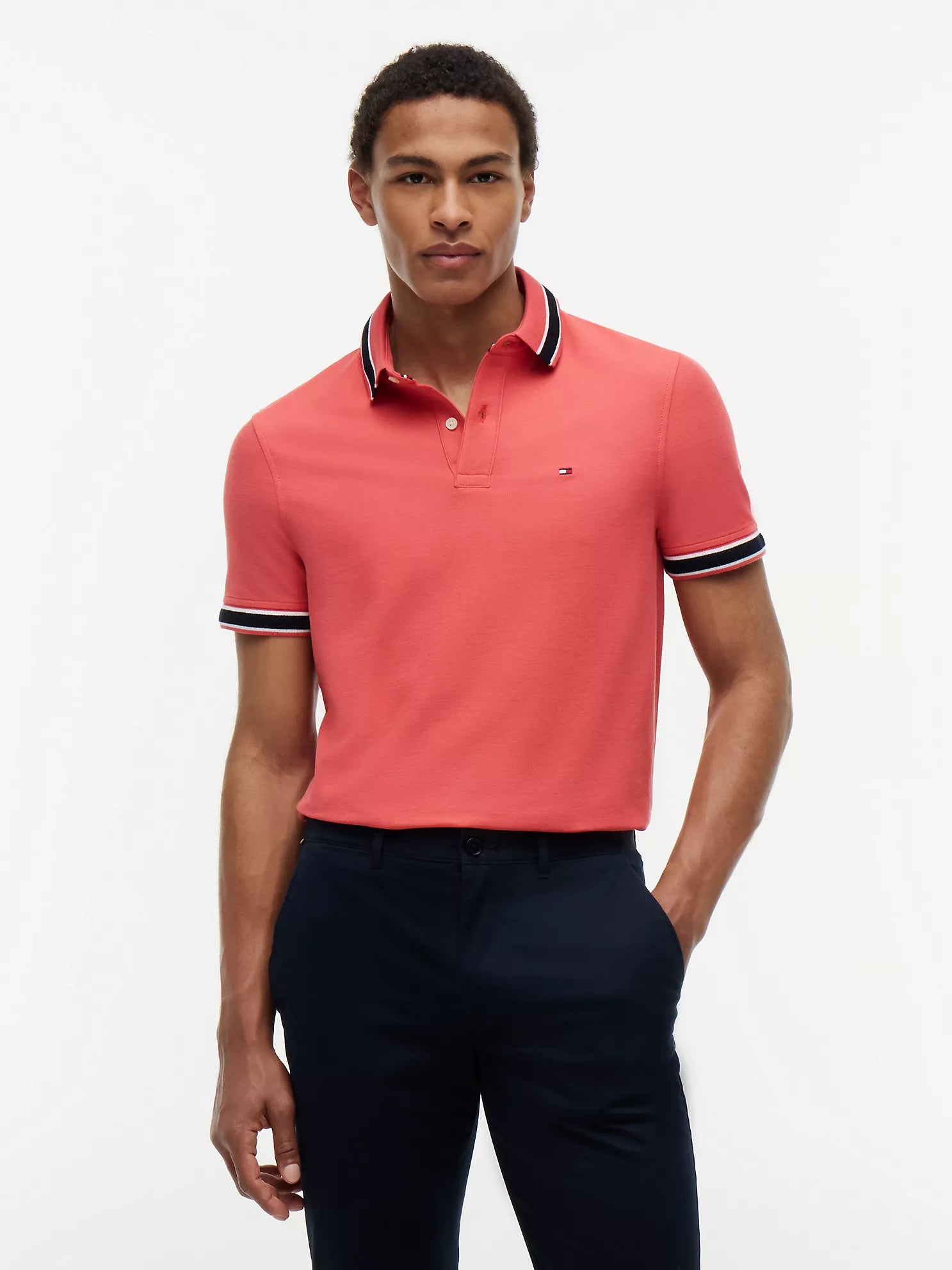 Tommy Hilfiger - Regular Fit Tipped Wicking Polo