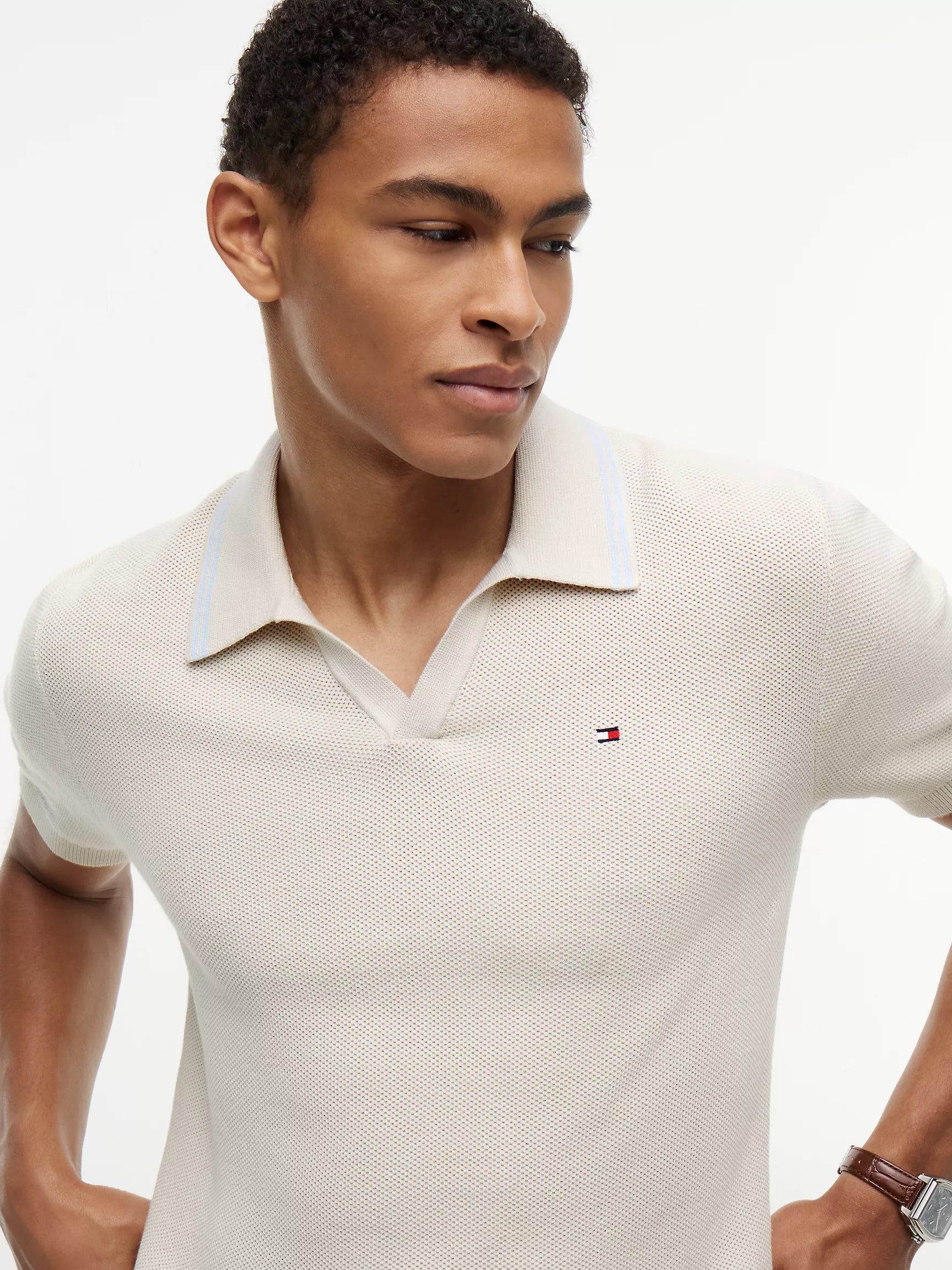 Tommy Hilfiger - Short-Sleeve Tipped Sweater Polo