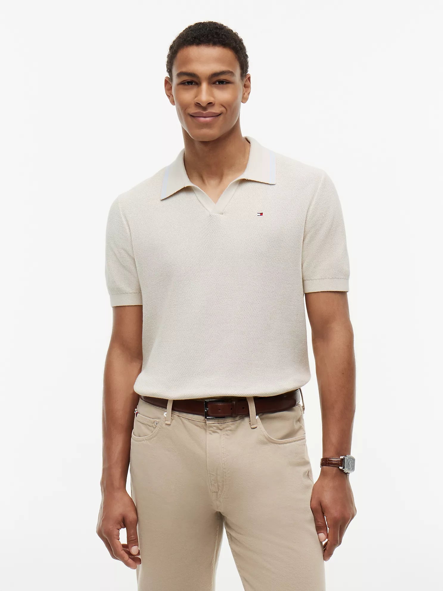 Tommy Hilfiger - Short-Sleeve Tipped Sweater Polo