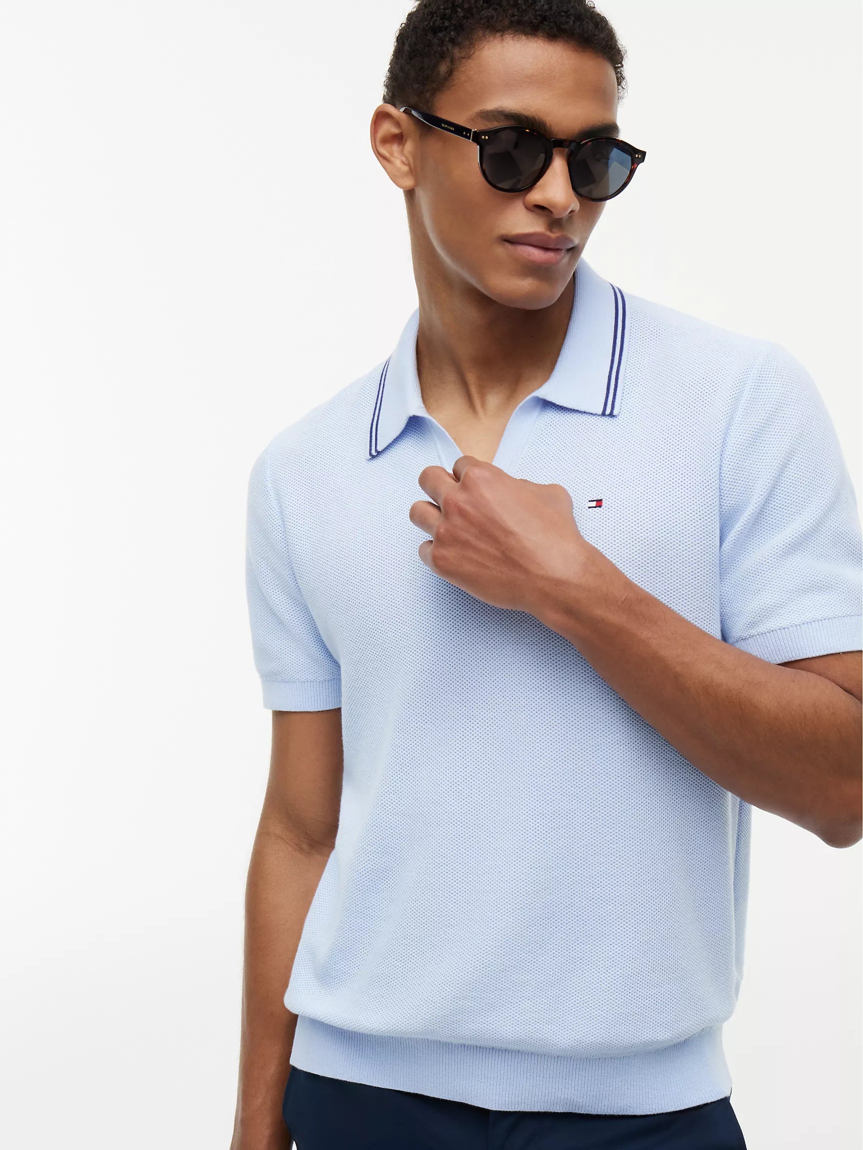 Tommy Hilfiger - Short-Sleeve Tipped Sweater Polo
