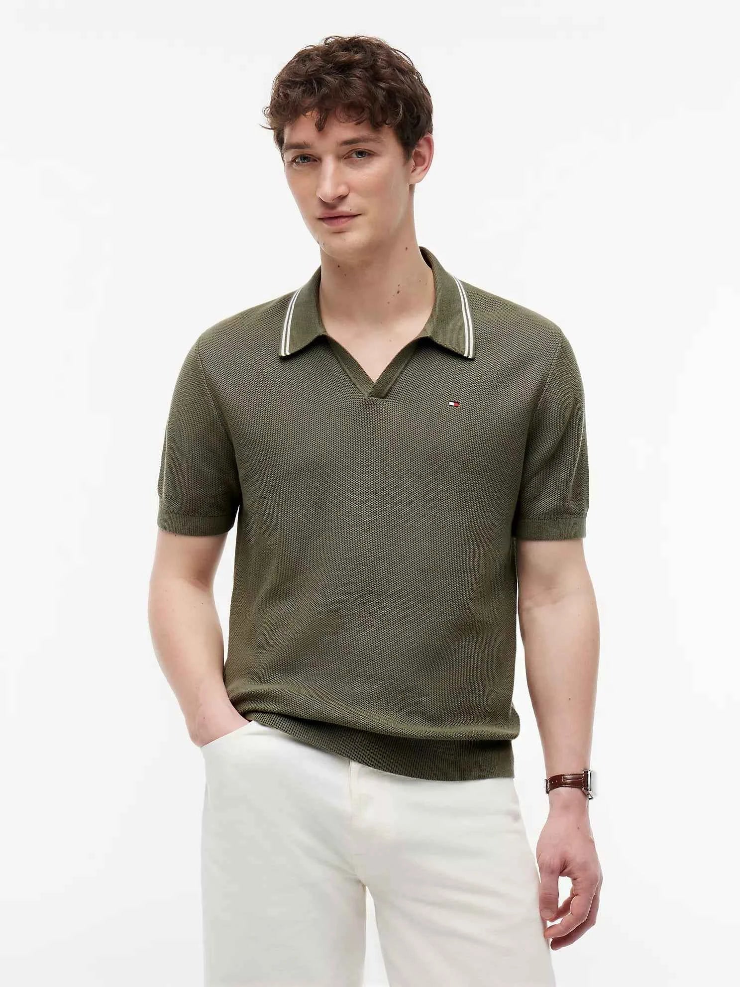 Tommy Hilfiger - Short-Sleeve Tipped Sweater Polo