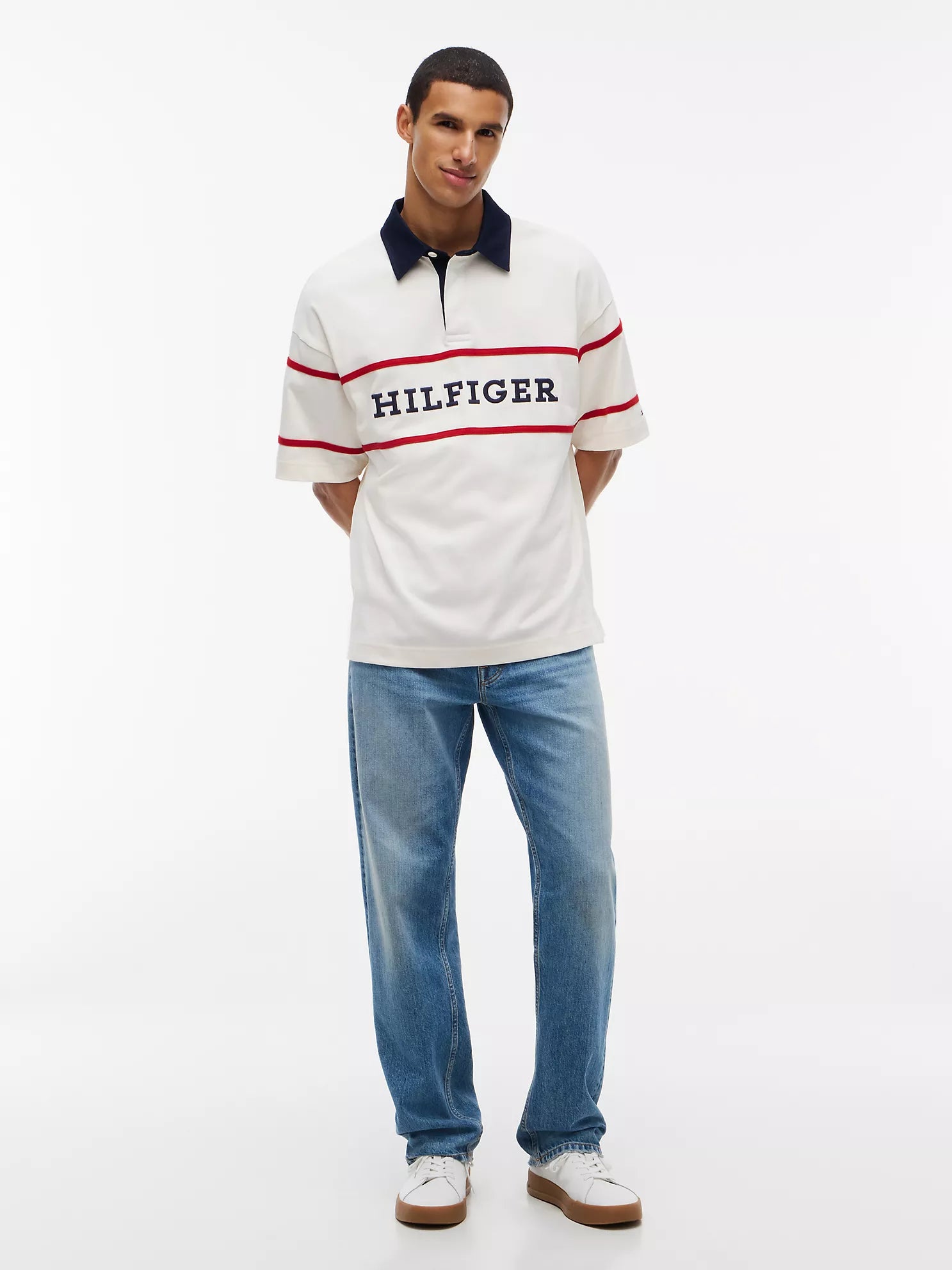 Tommy Hilfiger - Relaxed Fit Hilfiger Logo Rugby Polo