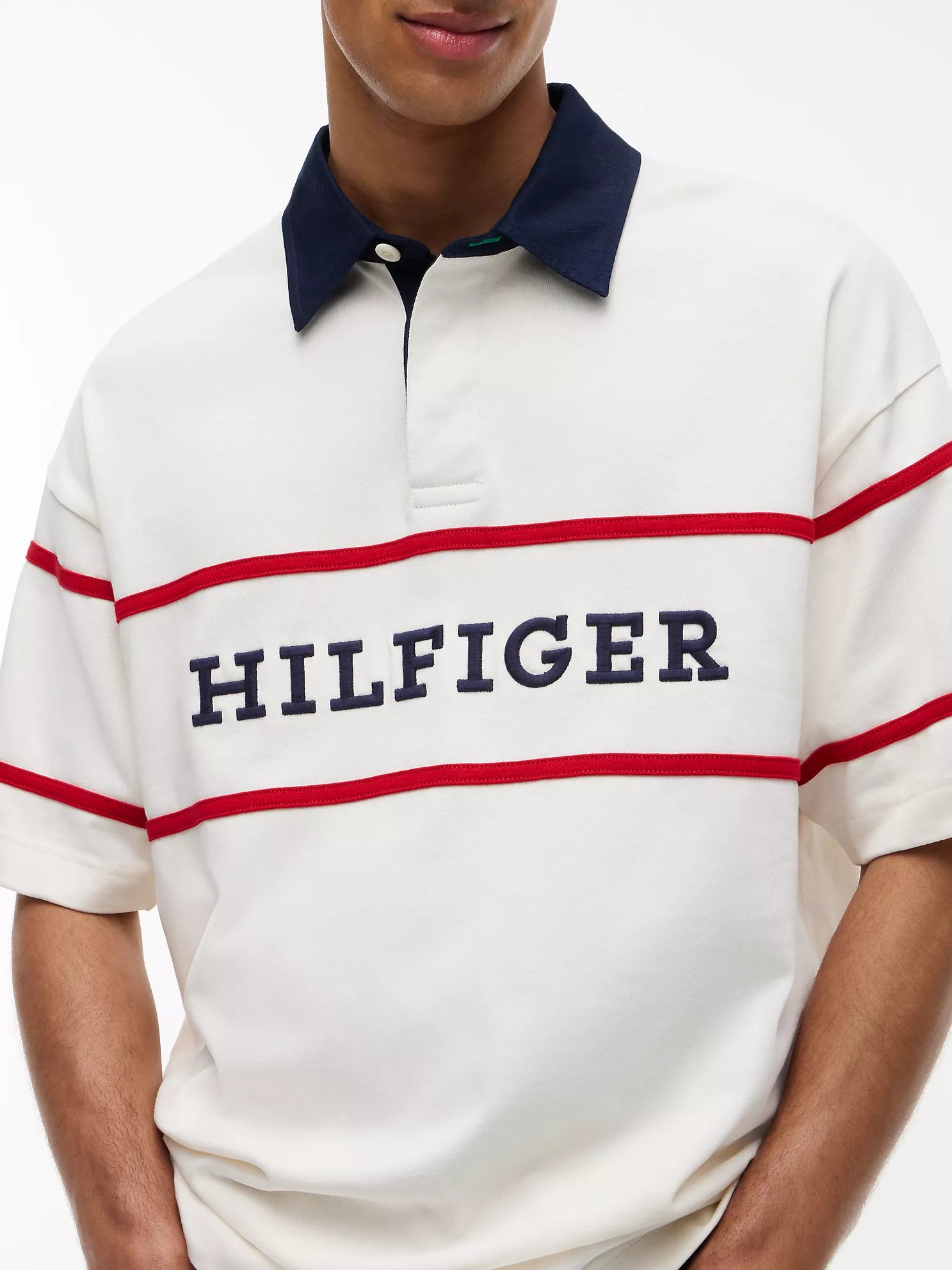 Tommy Hilfiger - Relaxed Fit Hilfiger Logo Rugby Polo