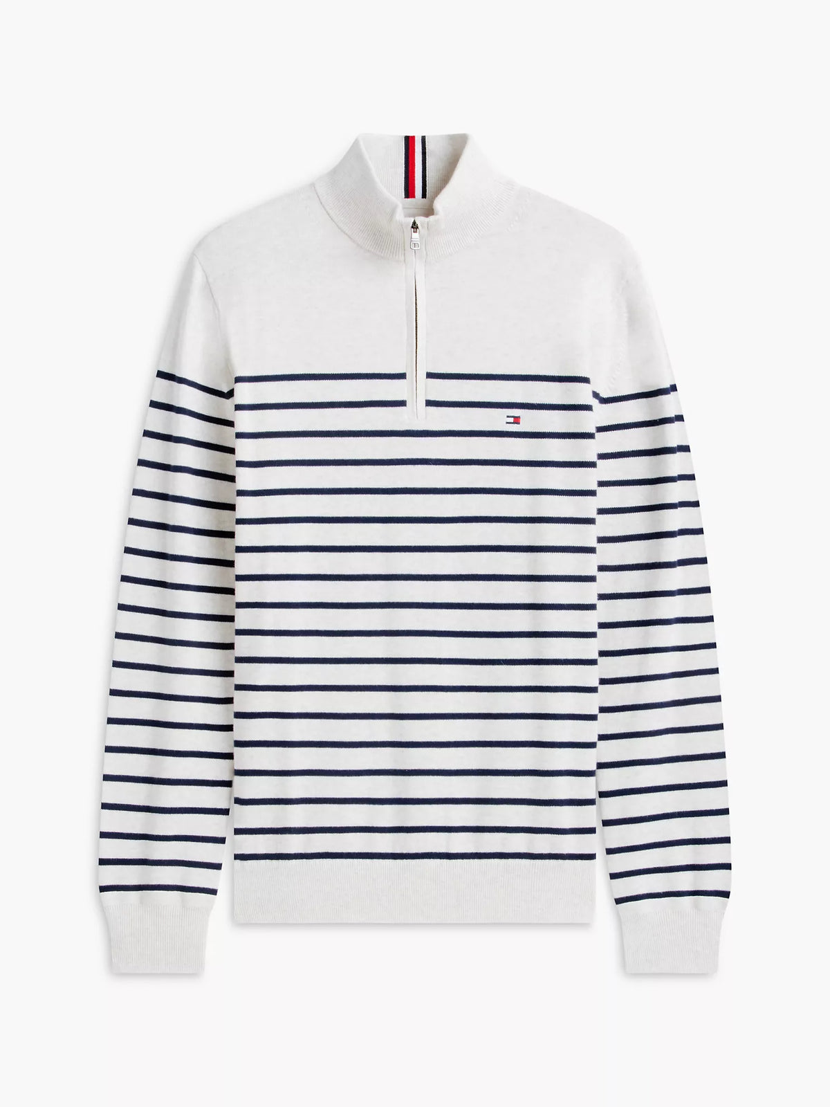 Tommy Hilfiger - Striped Quarter-Zip Sweater
