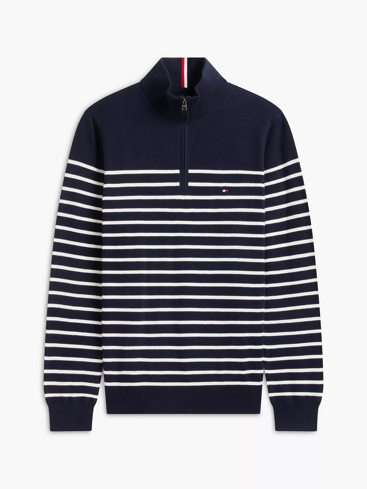 Tommy Hilfiger - Striped Quarter-Zip Sweater