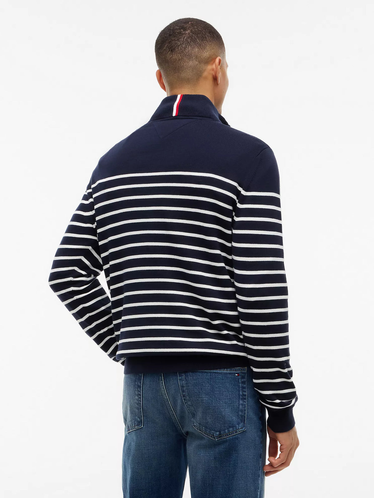 Tommy Hilfiger - Striped Quarter-Zip Sweater