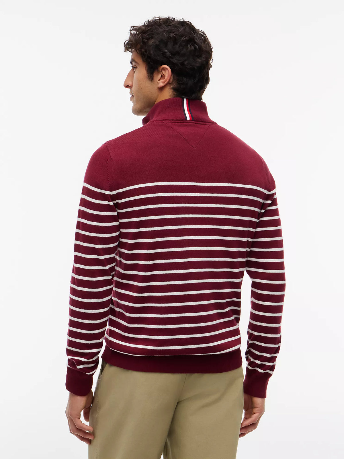 Tommy Hilfiger - Striped Quarter-Zip Sweater