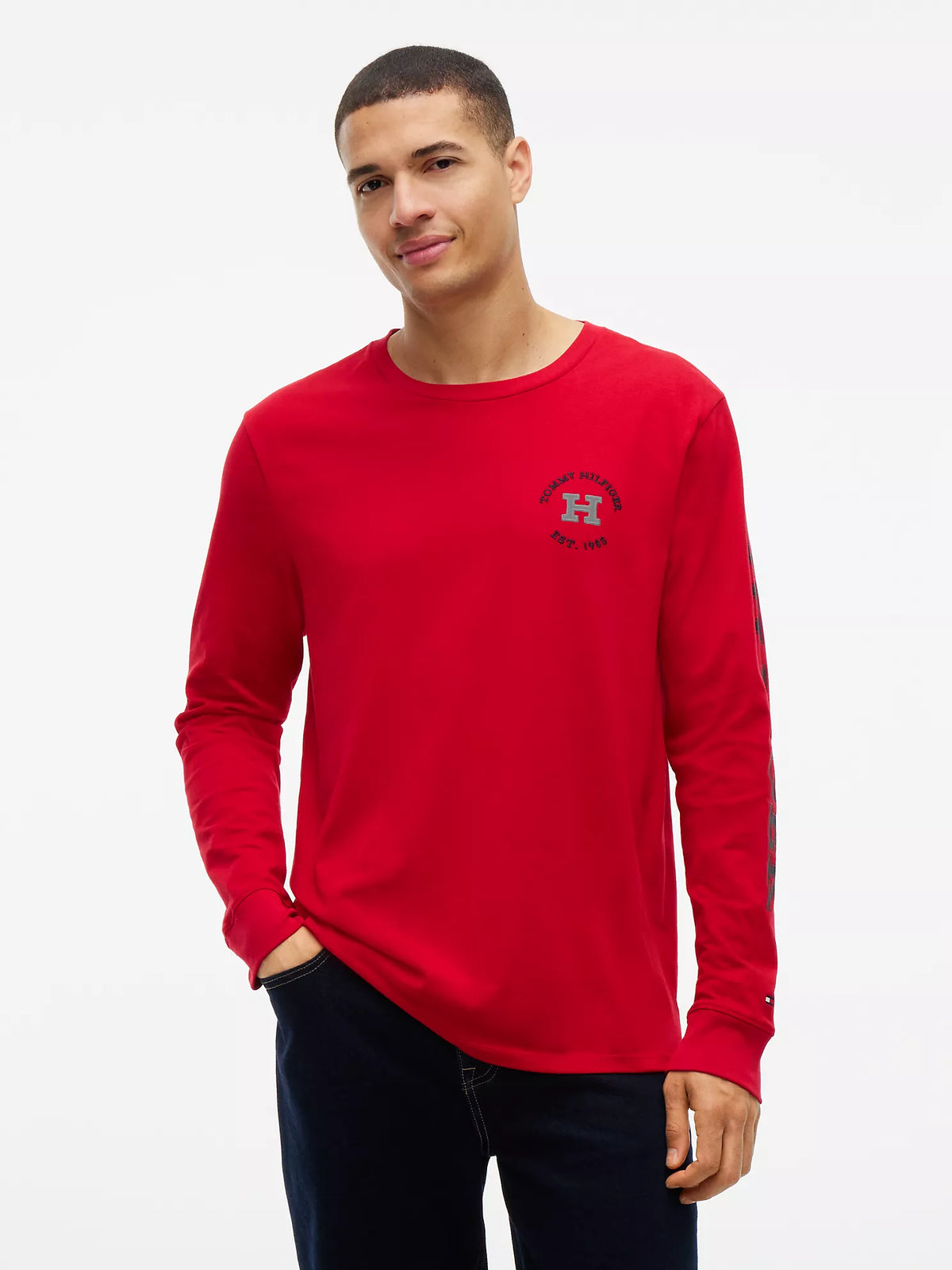 Tommy Hilfiger - Long-Sleeve Hilfiger Logo T-Shirt